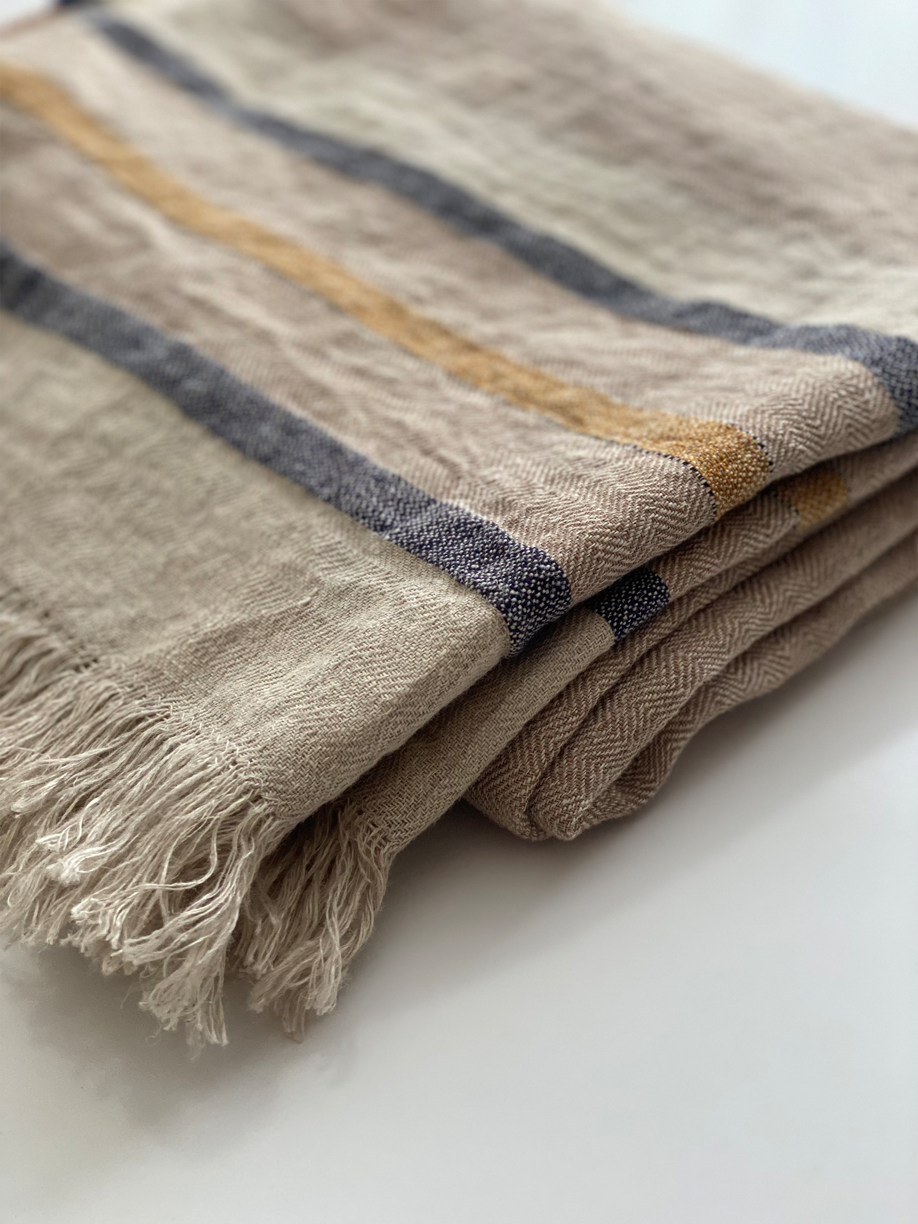 Arlo Woven Stripe Throw Sand Dune
