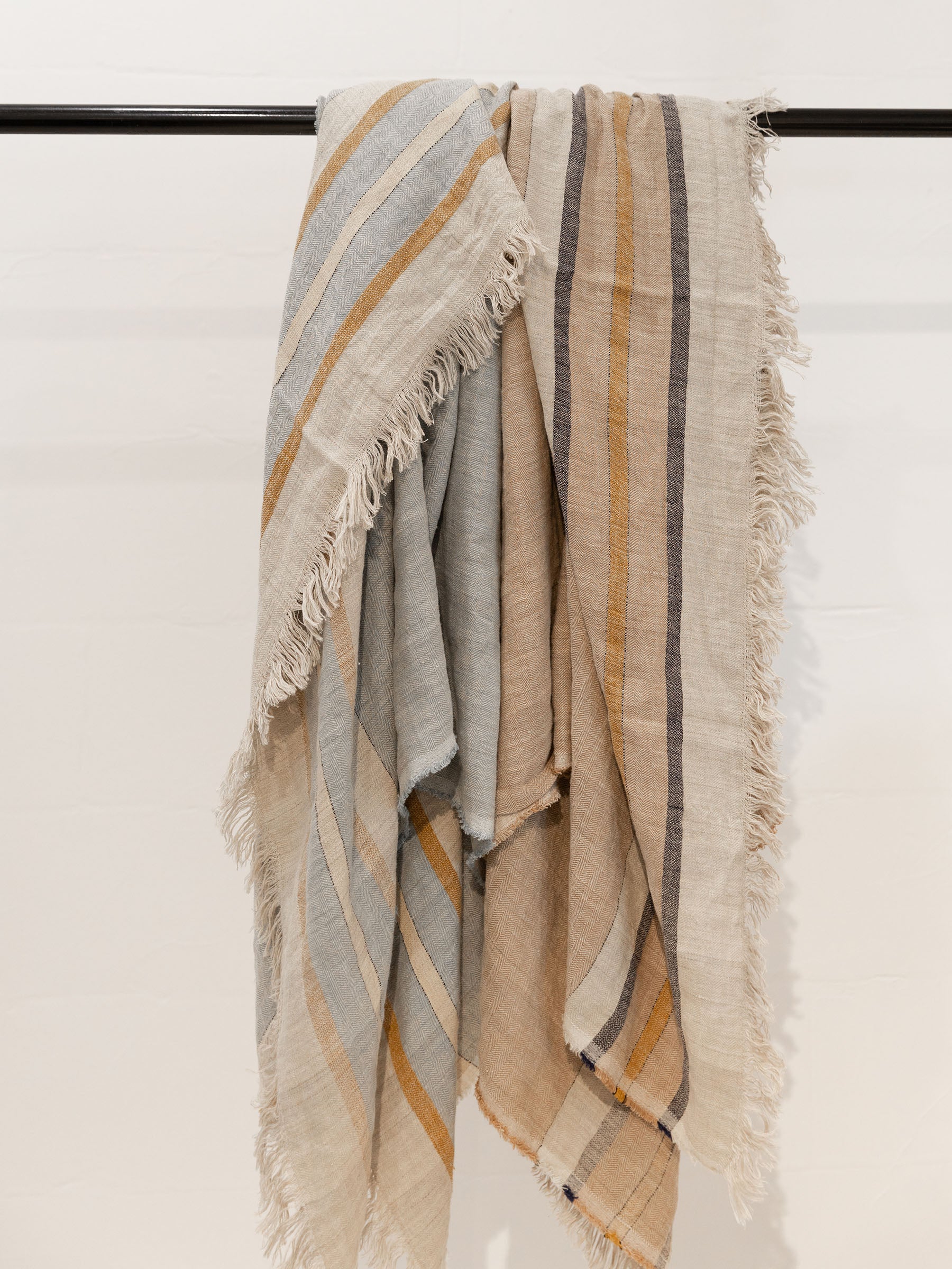 Arlo Woven Stripe Throw Seagrass