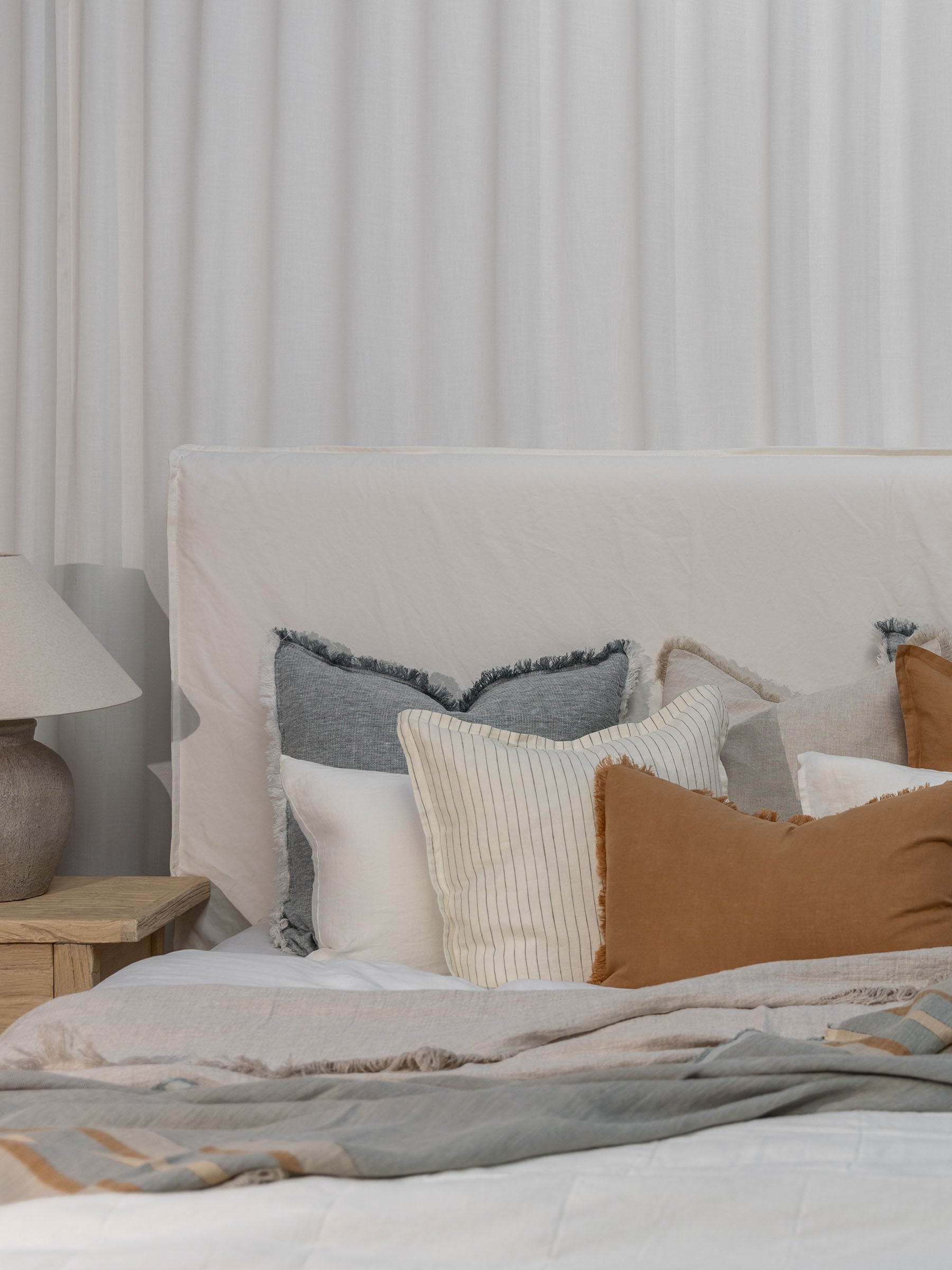 Arlo Woven Stripe Throw Seagrass