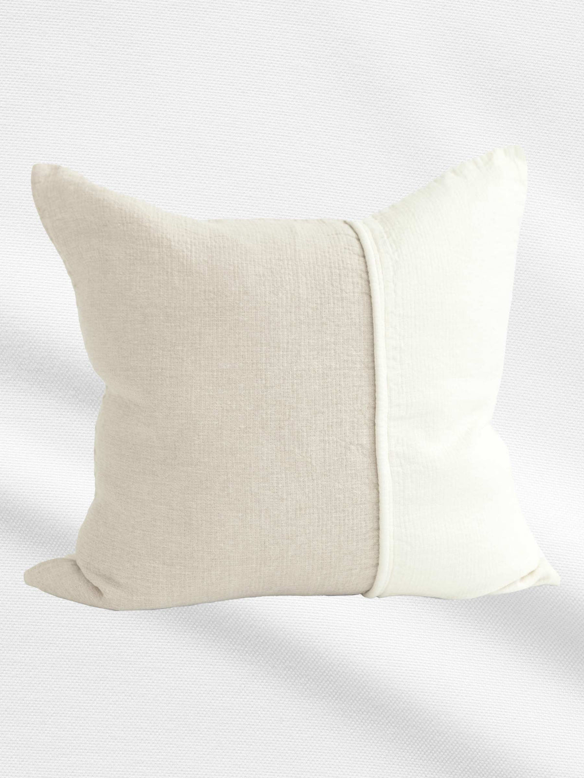 Elliot Heavy Linen Cushion Natural / White | PRE ORDER