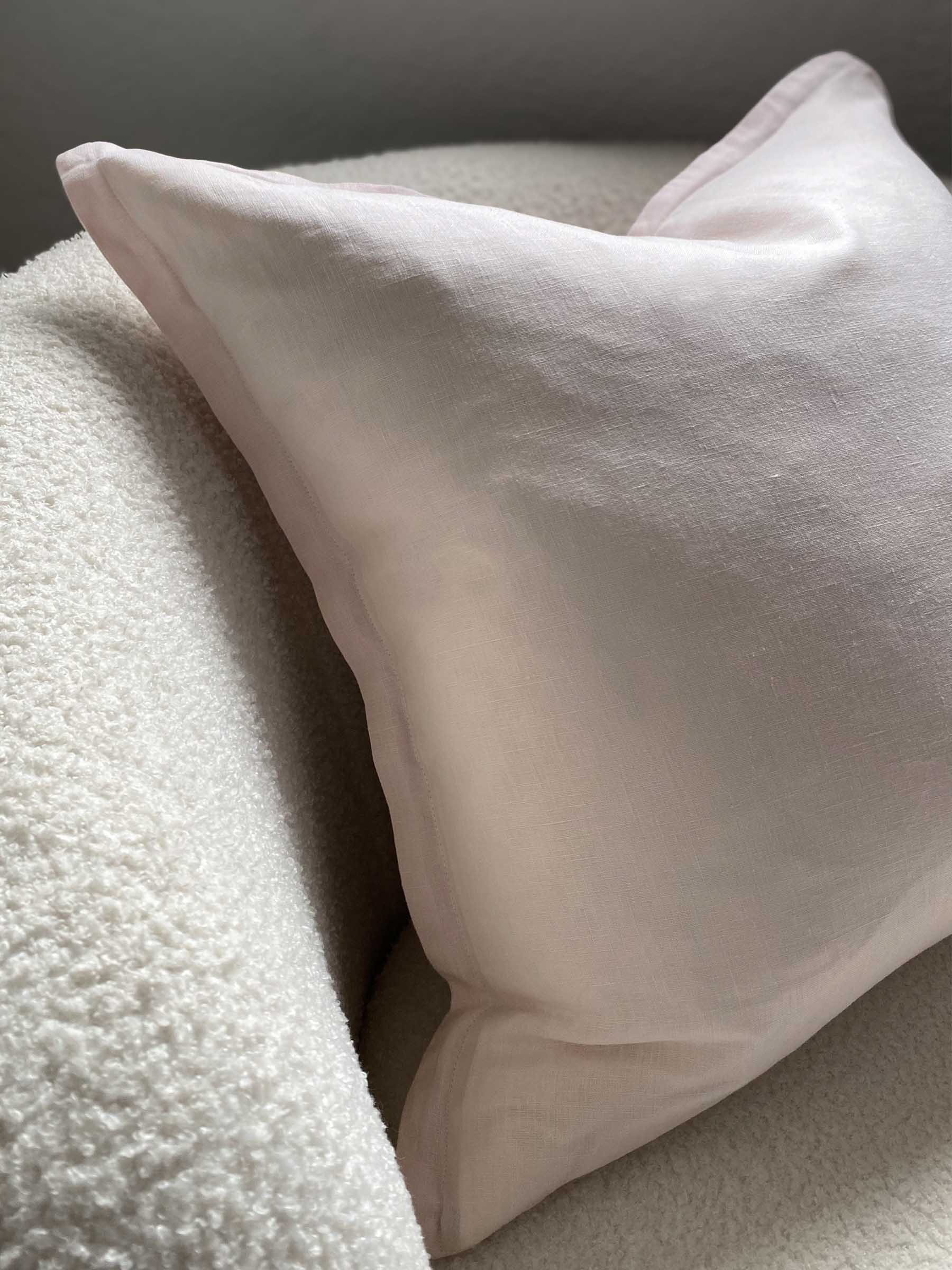 Felix Linen Cushion Blush