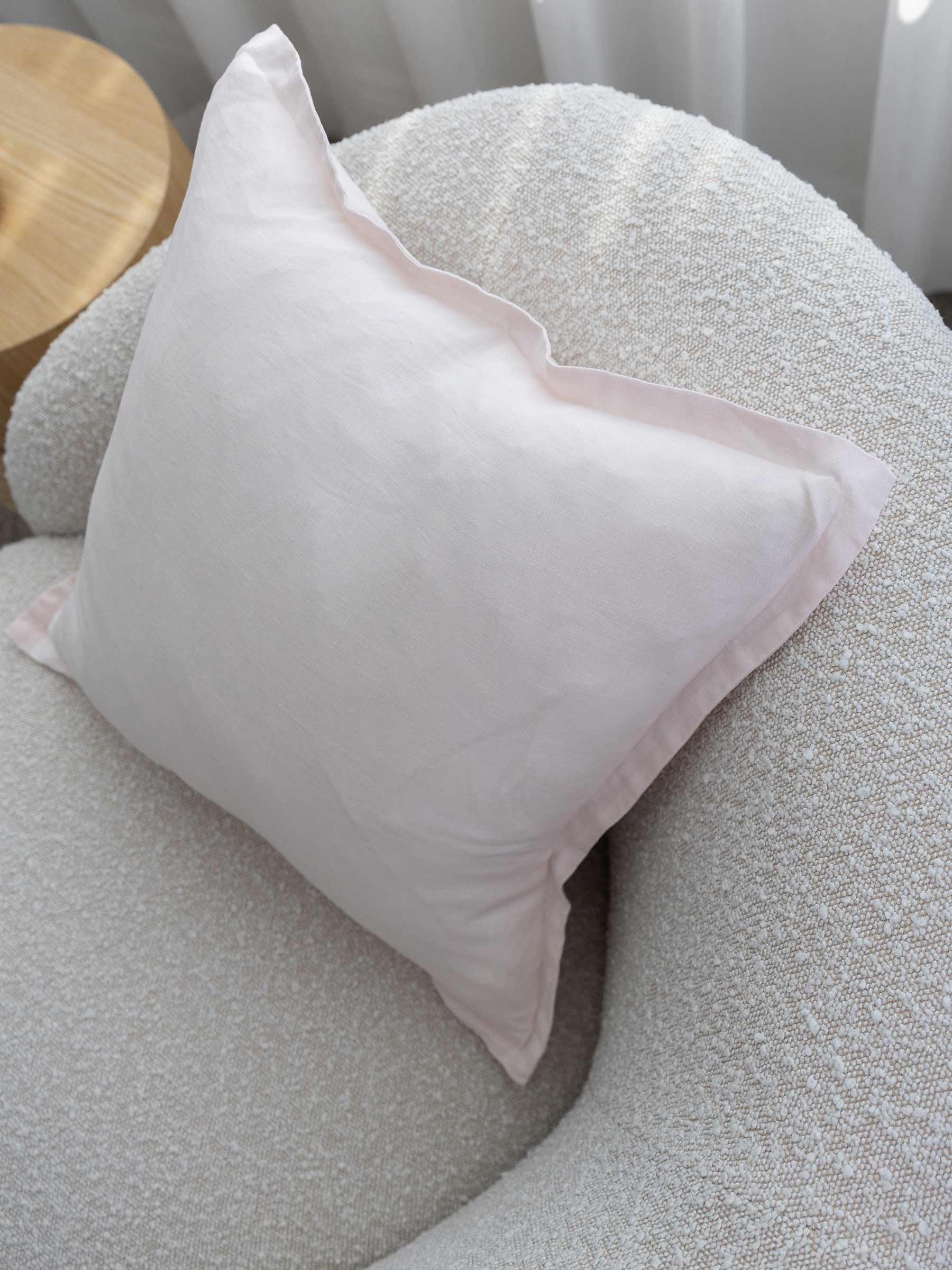 Felix Linen Cushion Blush