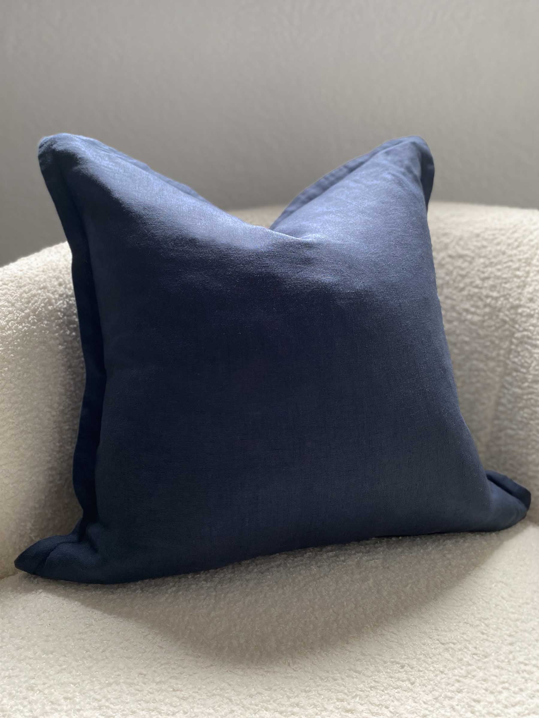 Felix Linen Cushion Navy