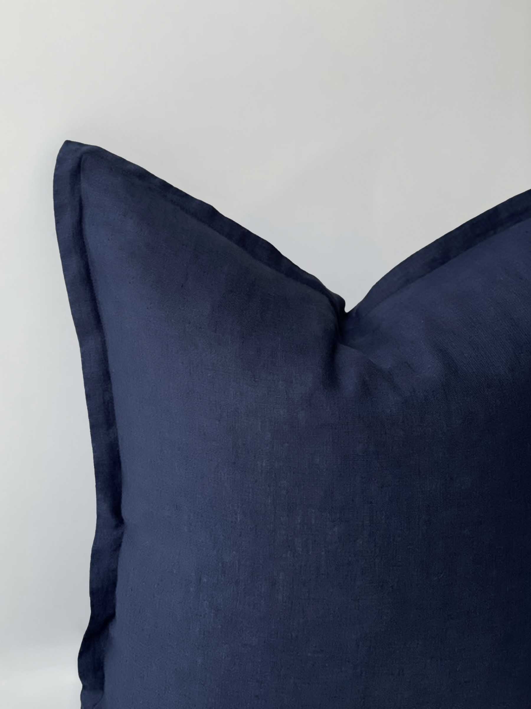 Felix Linen Cushion Navy