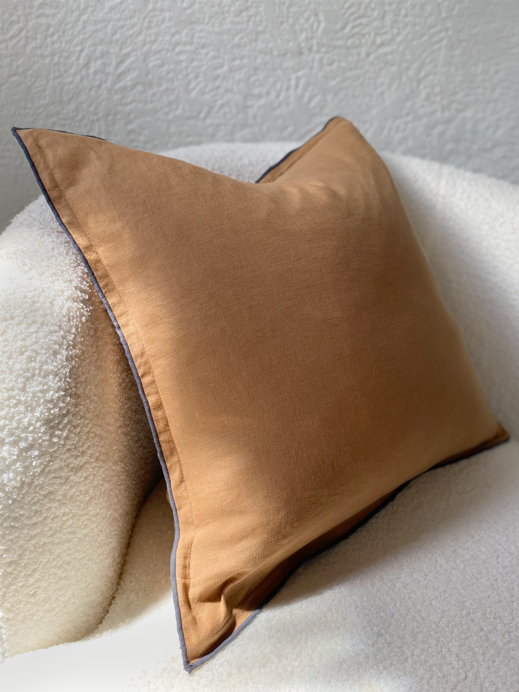 Harlow Linen Cushion Butterscotch