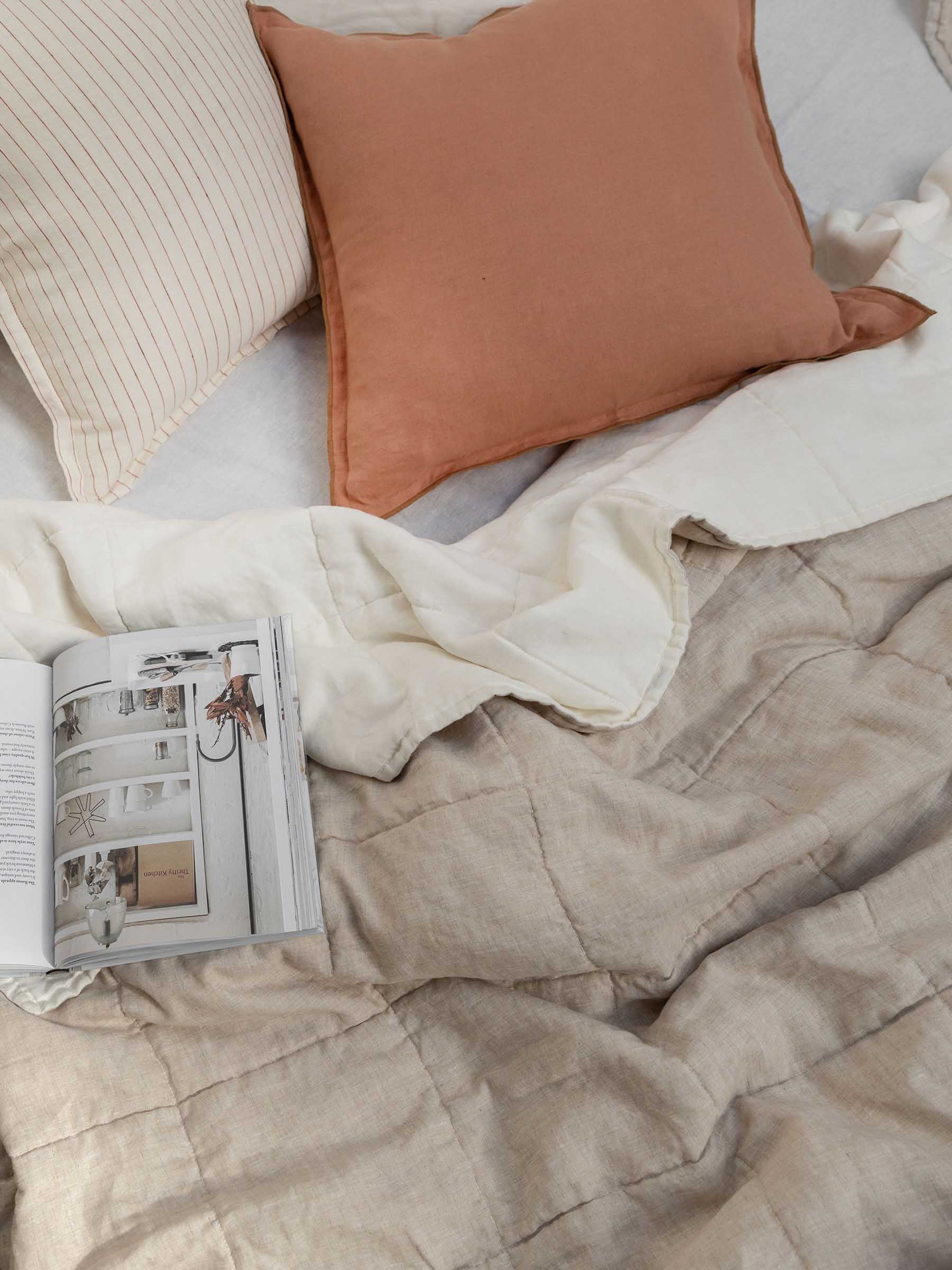 Harlow Linen Cushion Clay