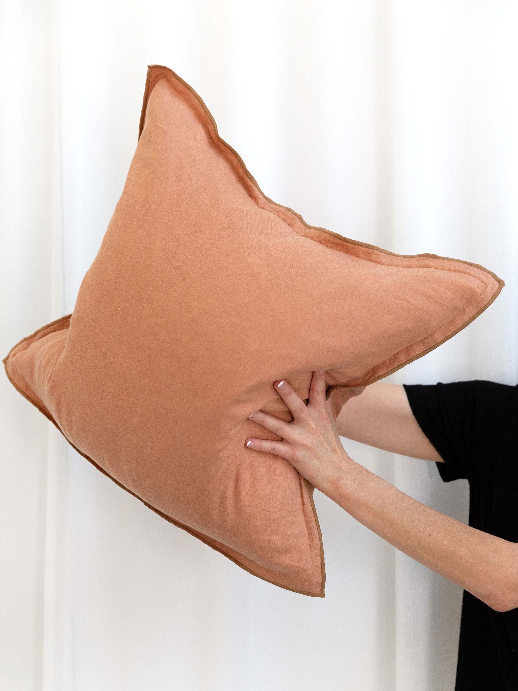 Harlow Linen Cushion Clay