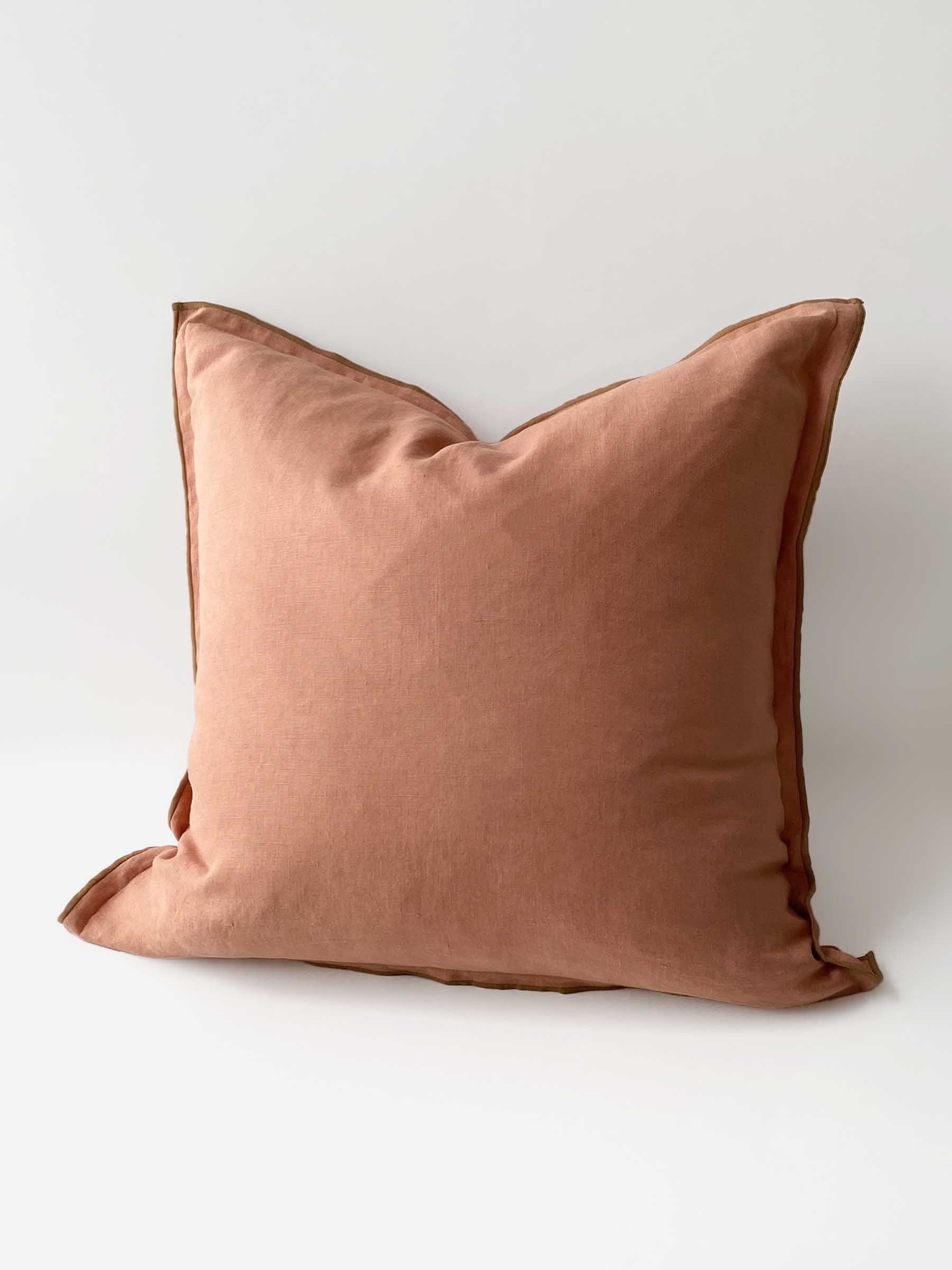 Harlow Linen Cushion Clay