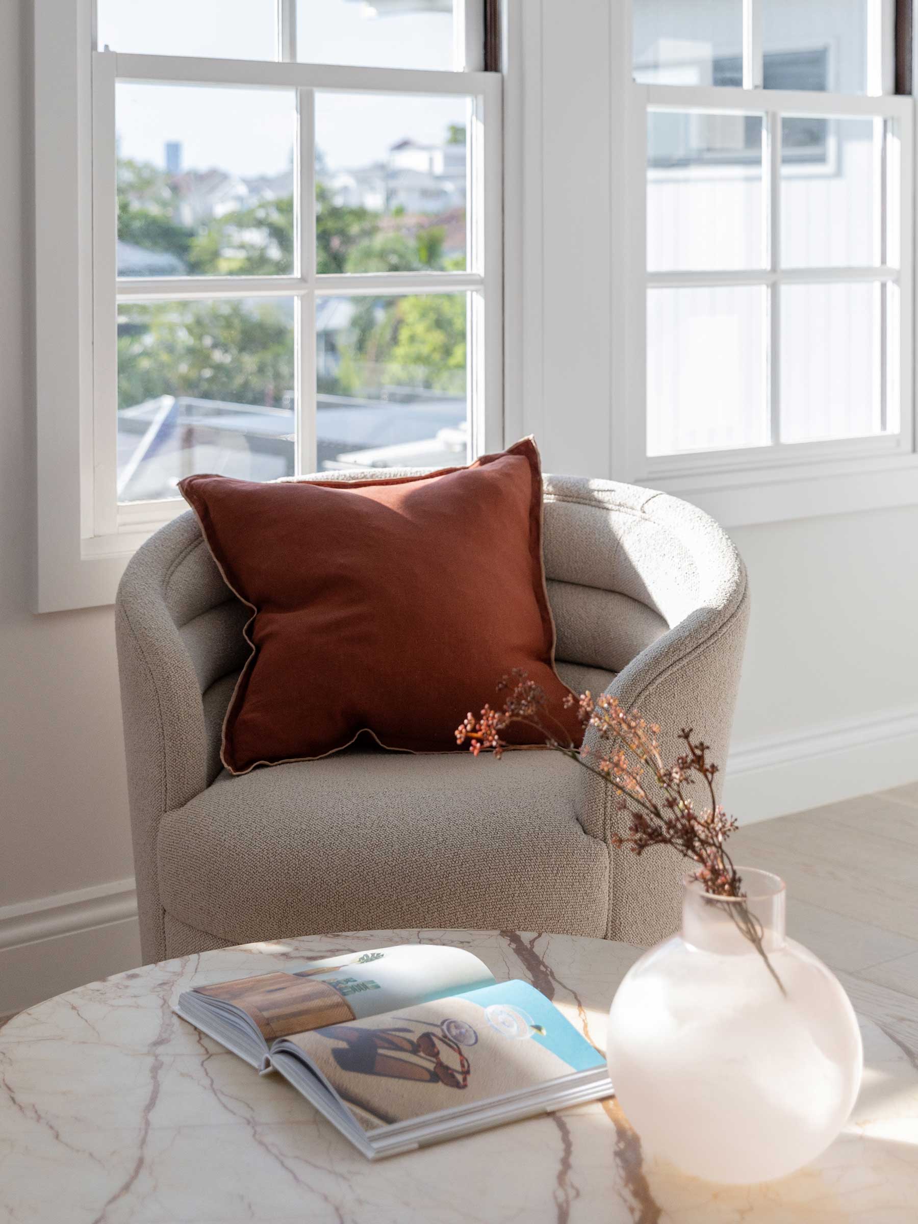 Harlow Linen Cushion Merlot