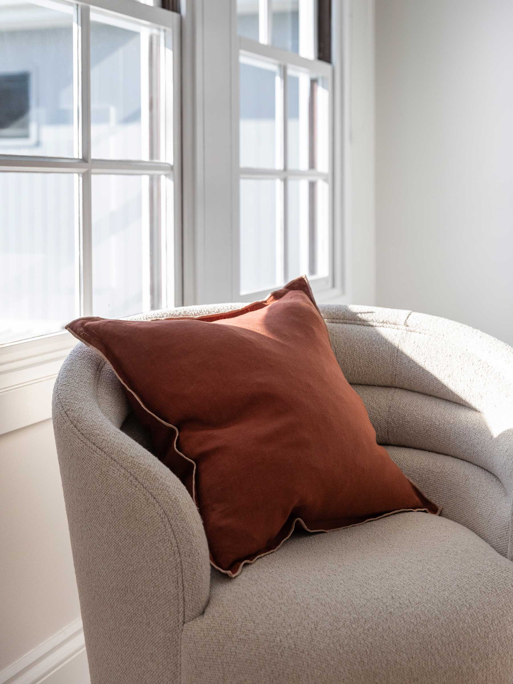 Harlow Linen Cushion Merlot