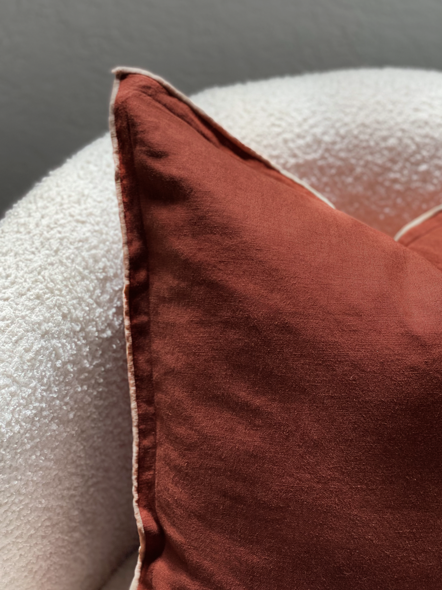 Harlow Linen Cushion Merlot