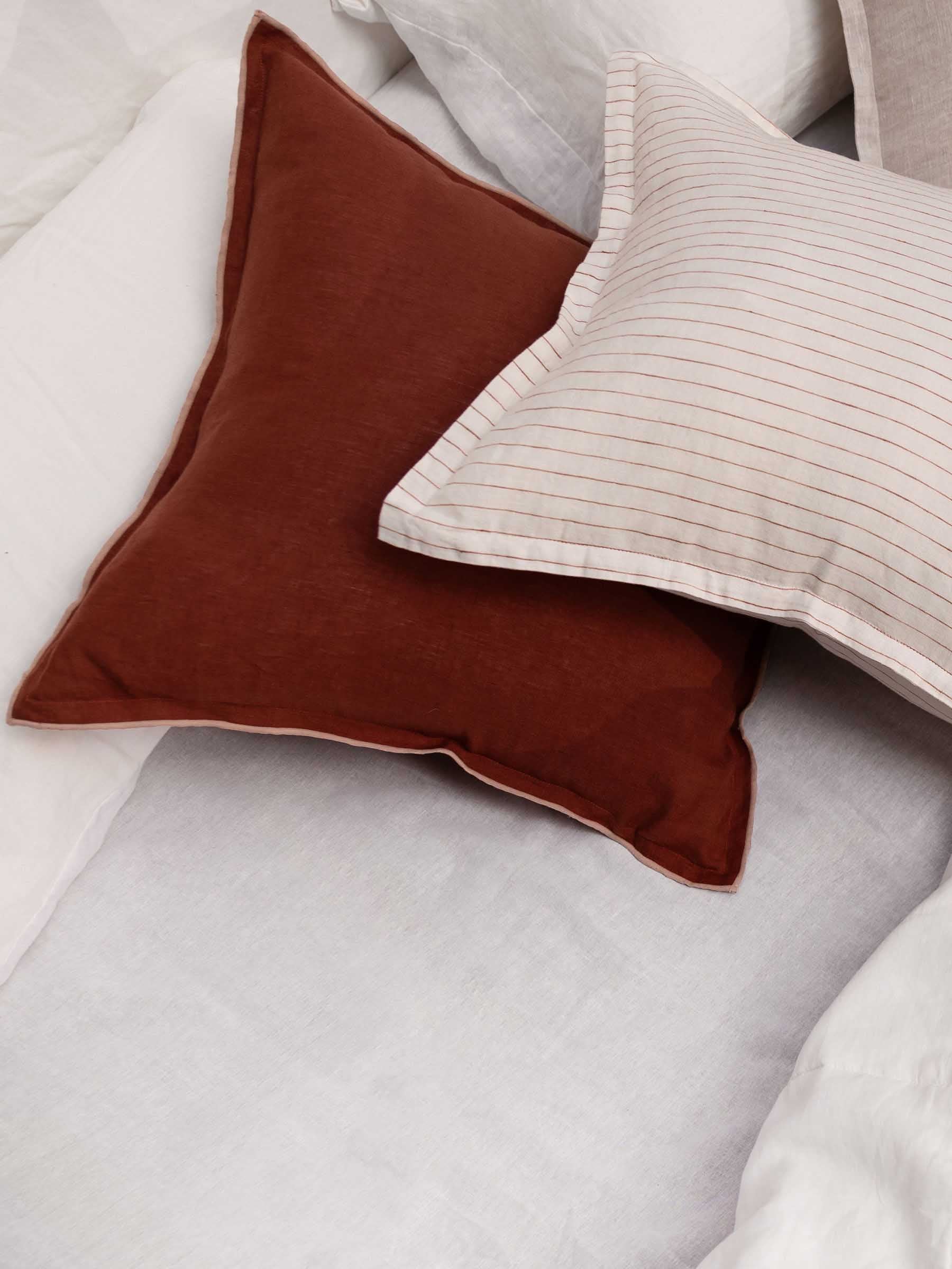 Harlow Linen Cushion Merlot