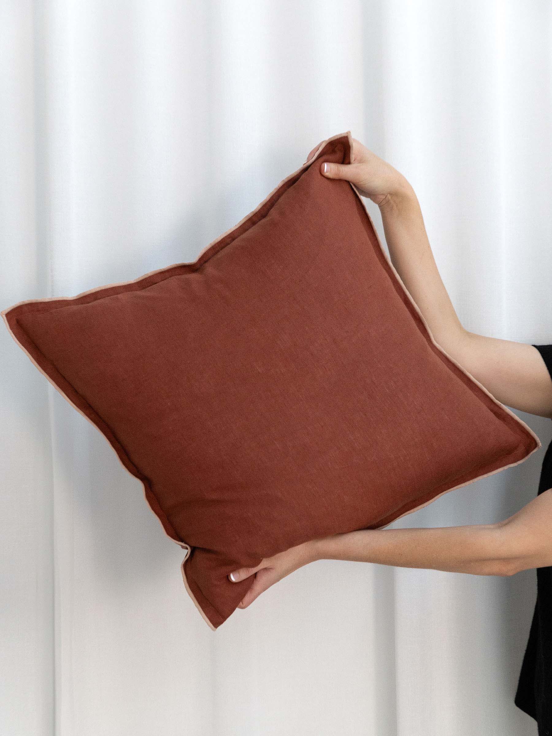 Harlow Linen Cushion Merlot