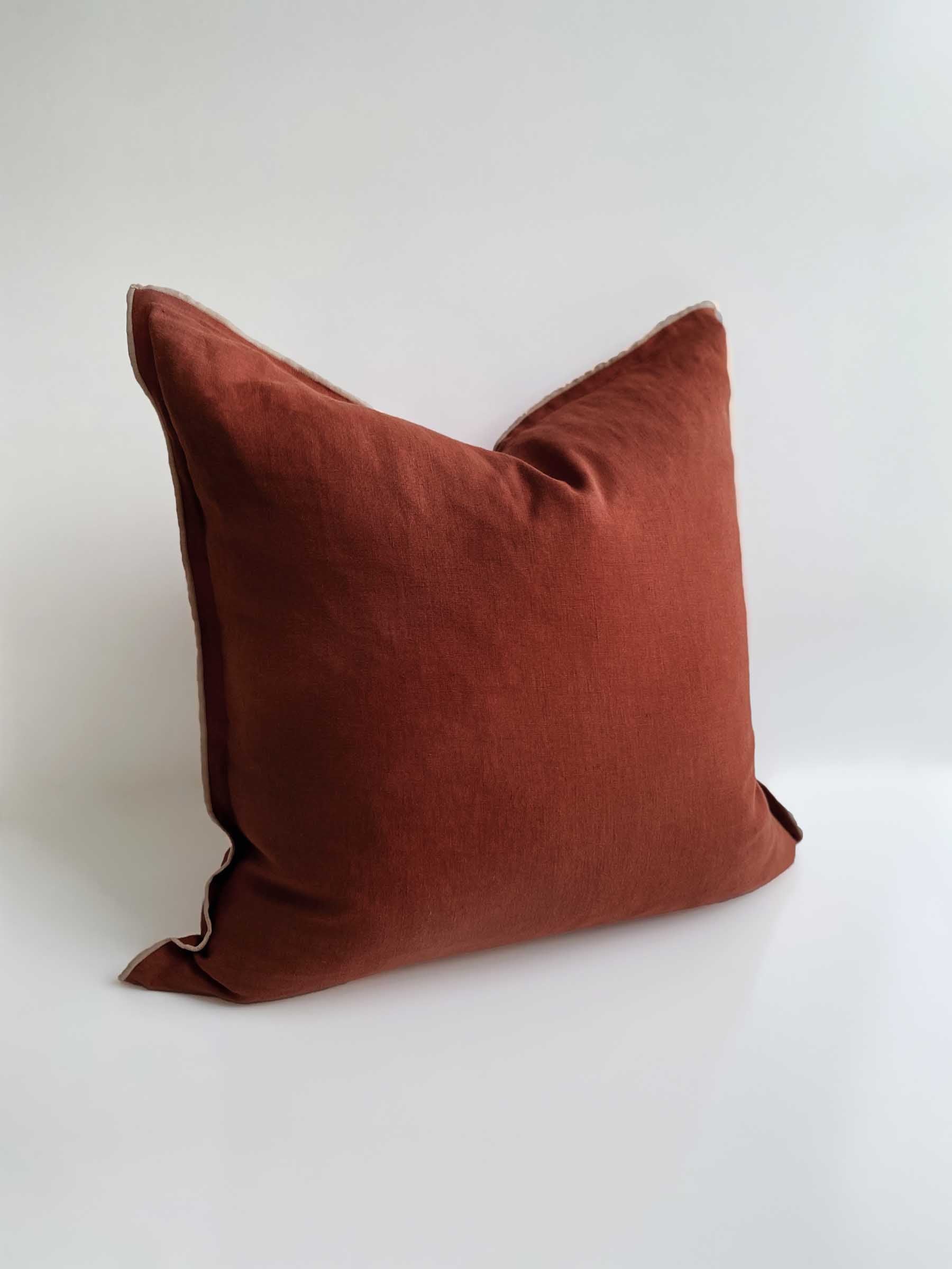 Harlow Linen Cushion Merlot