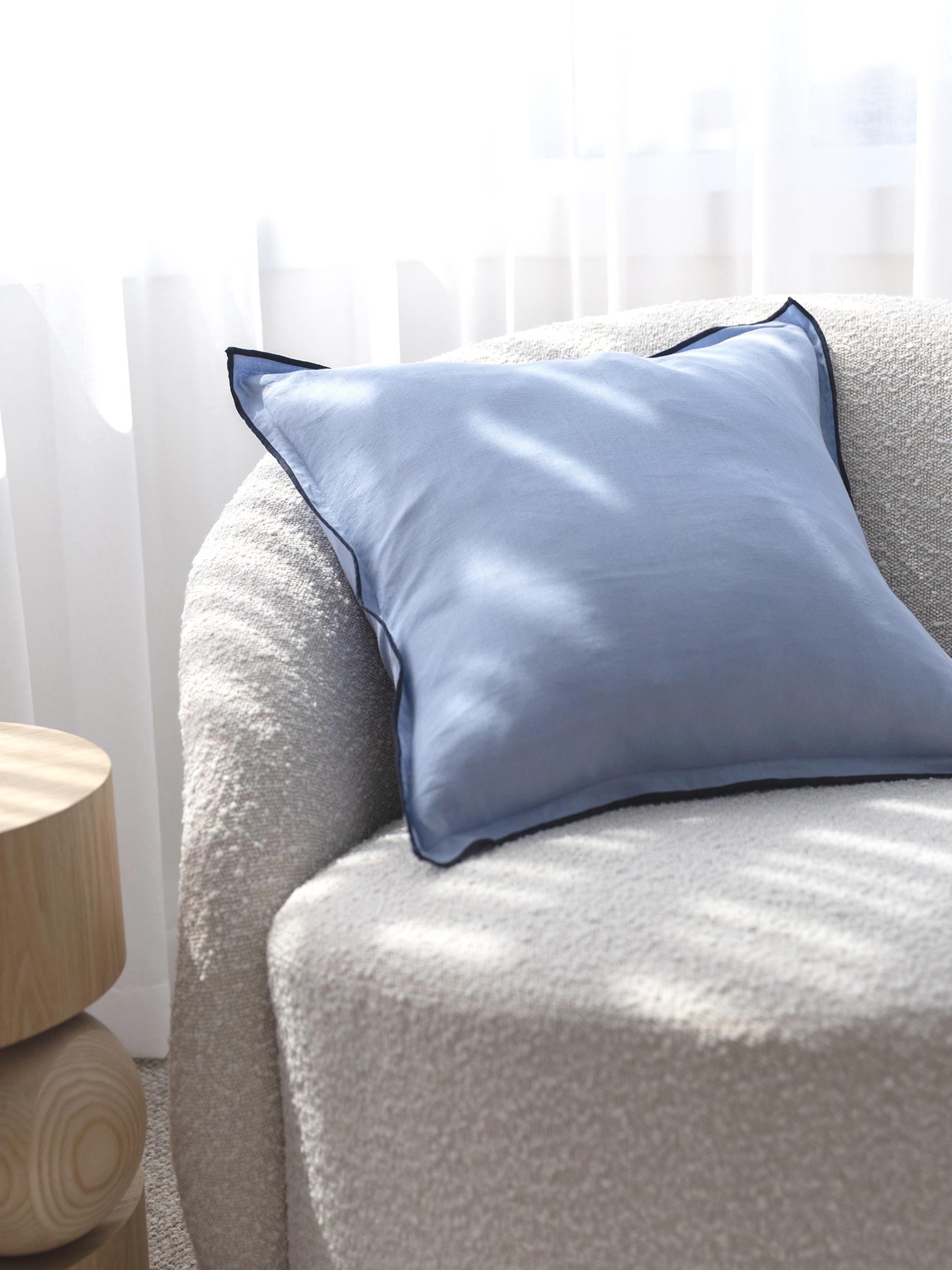 Harlow Linen Cushion Sky