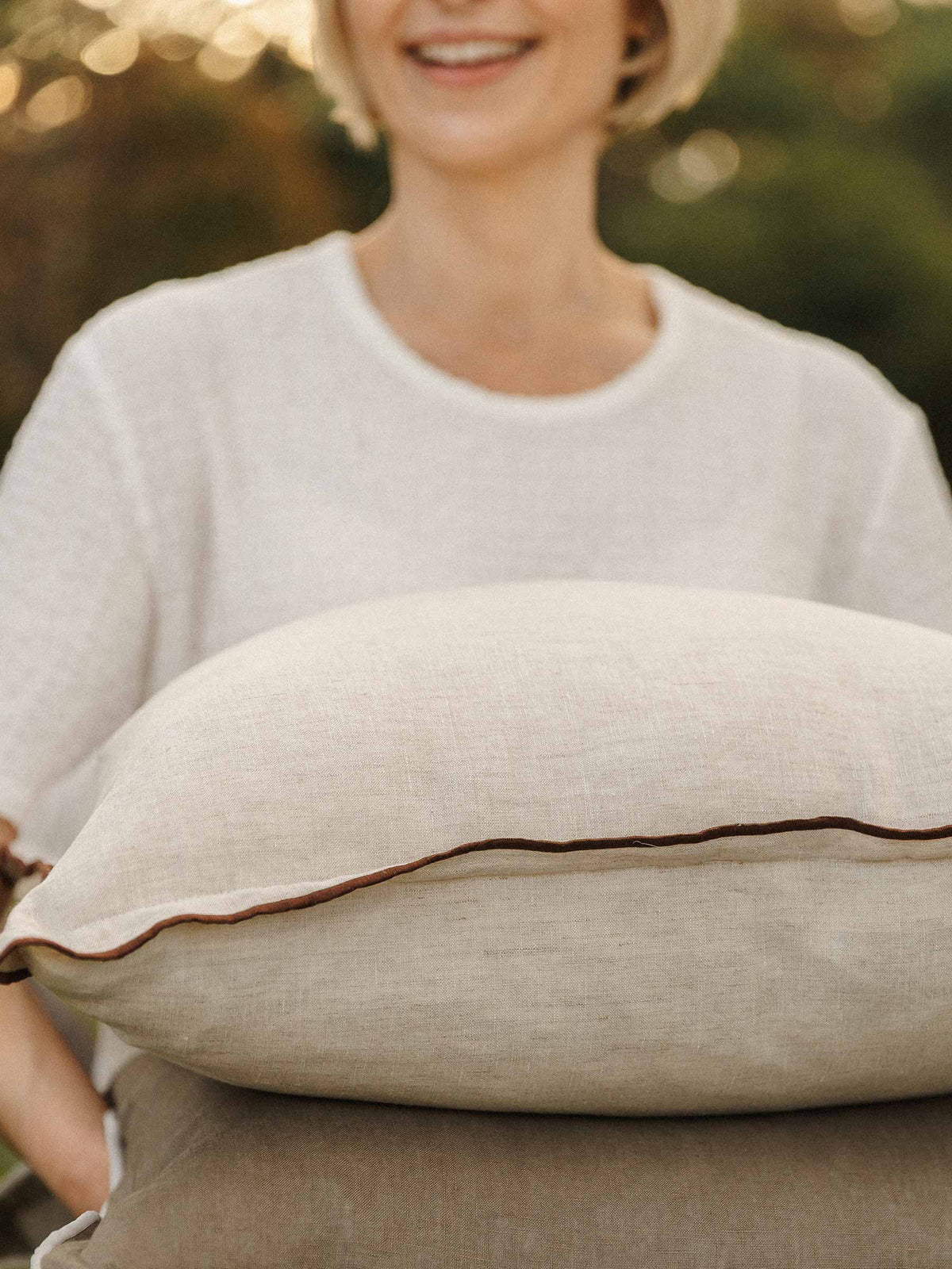 Harlow Linen Cushion Natural | PRE ORDER