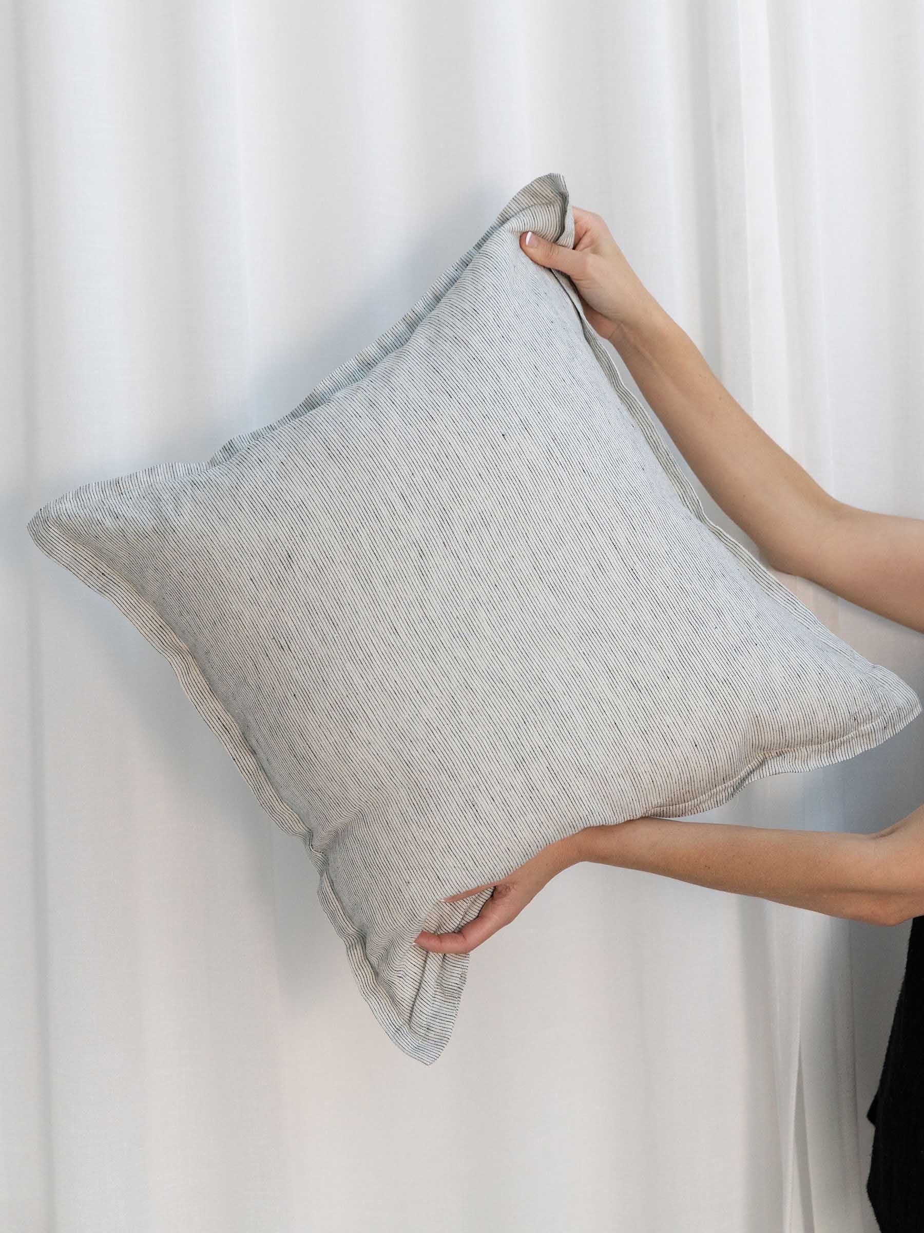 Hudson Linen Cushion Pinstripe