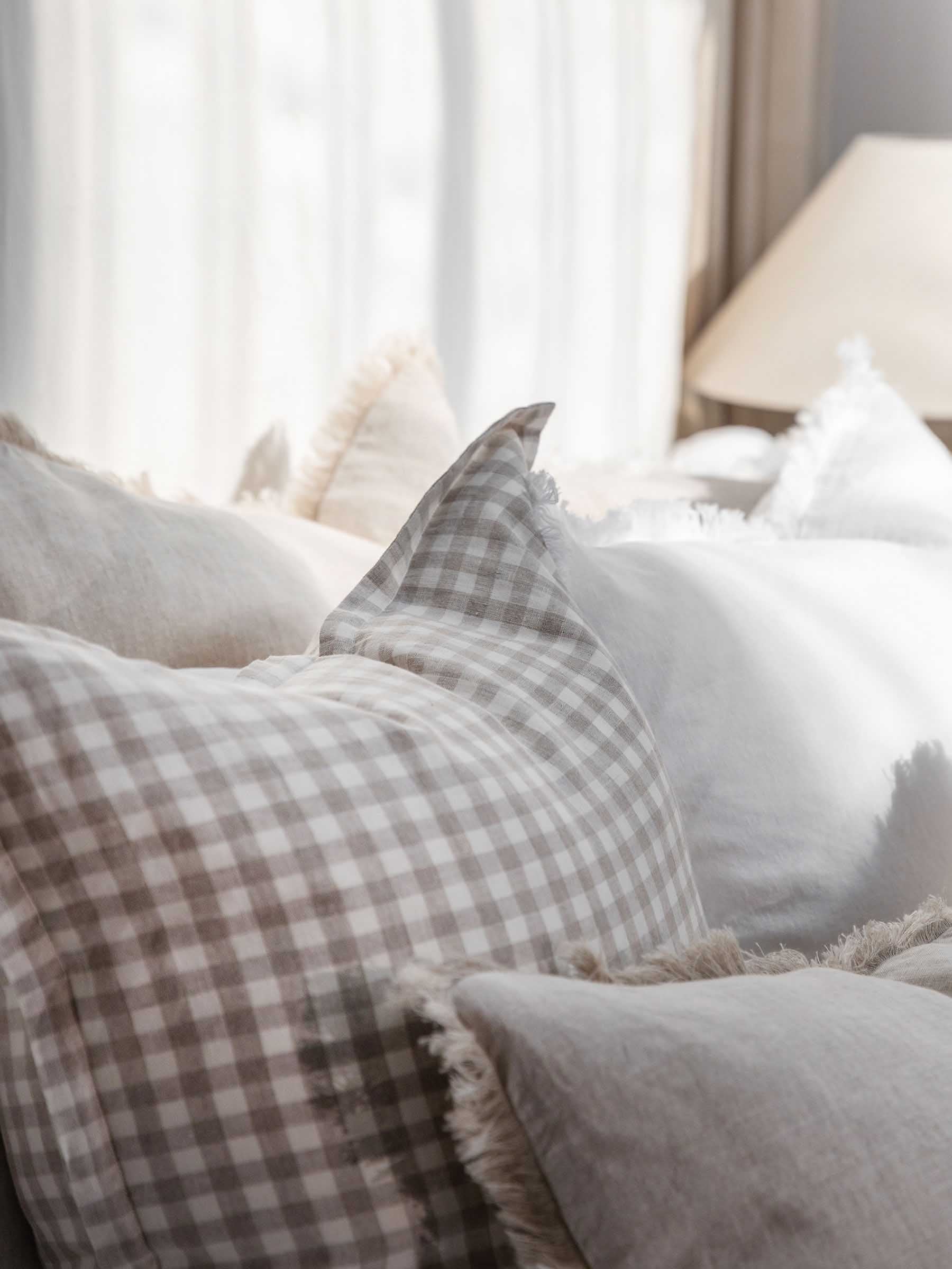 Hudson Linen Cushion Gingham