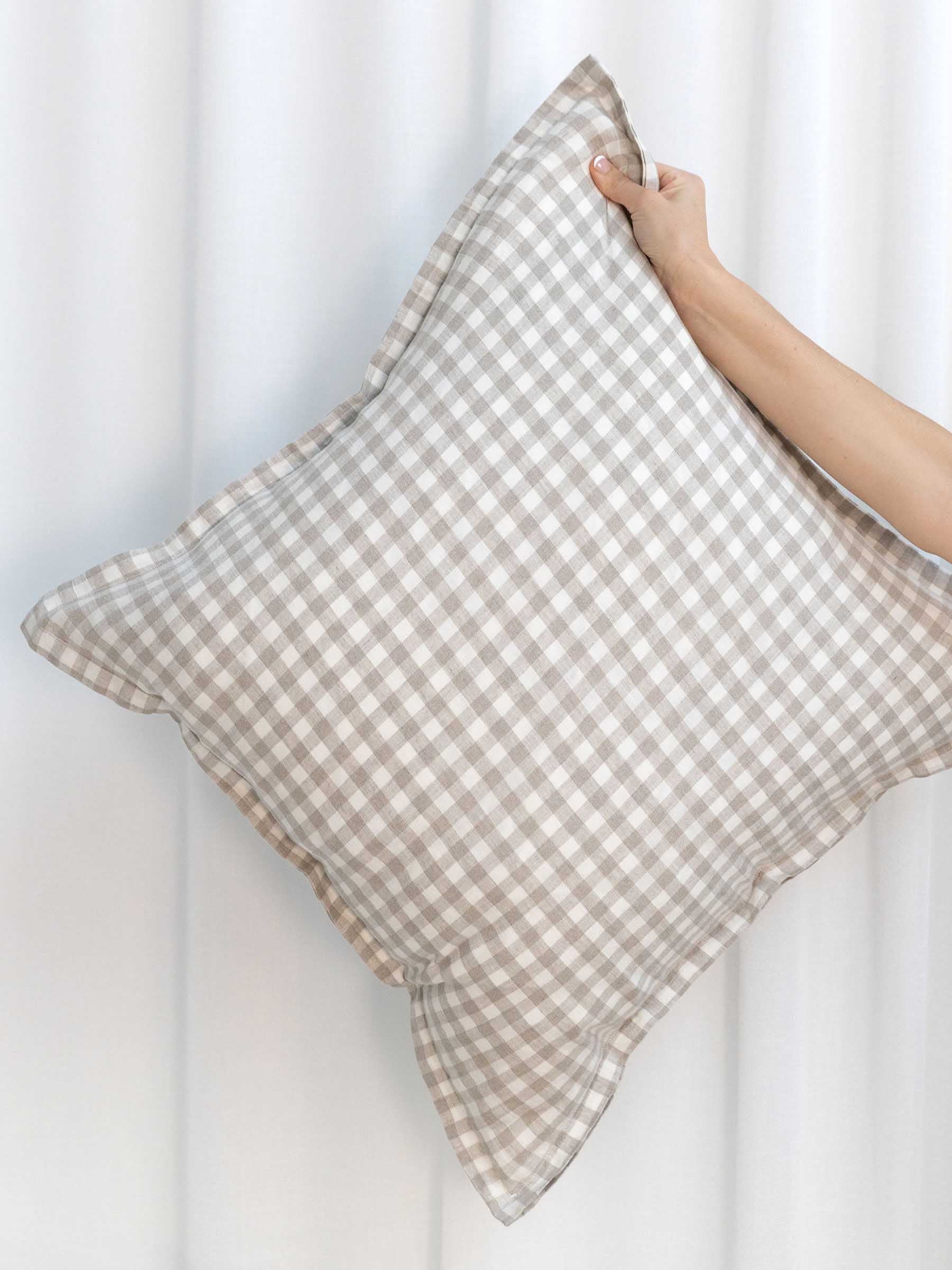 Hudson Linen Cushion Gingham