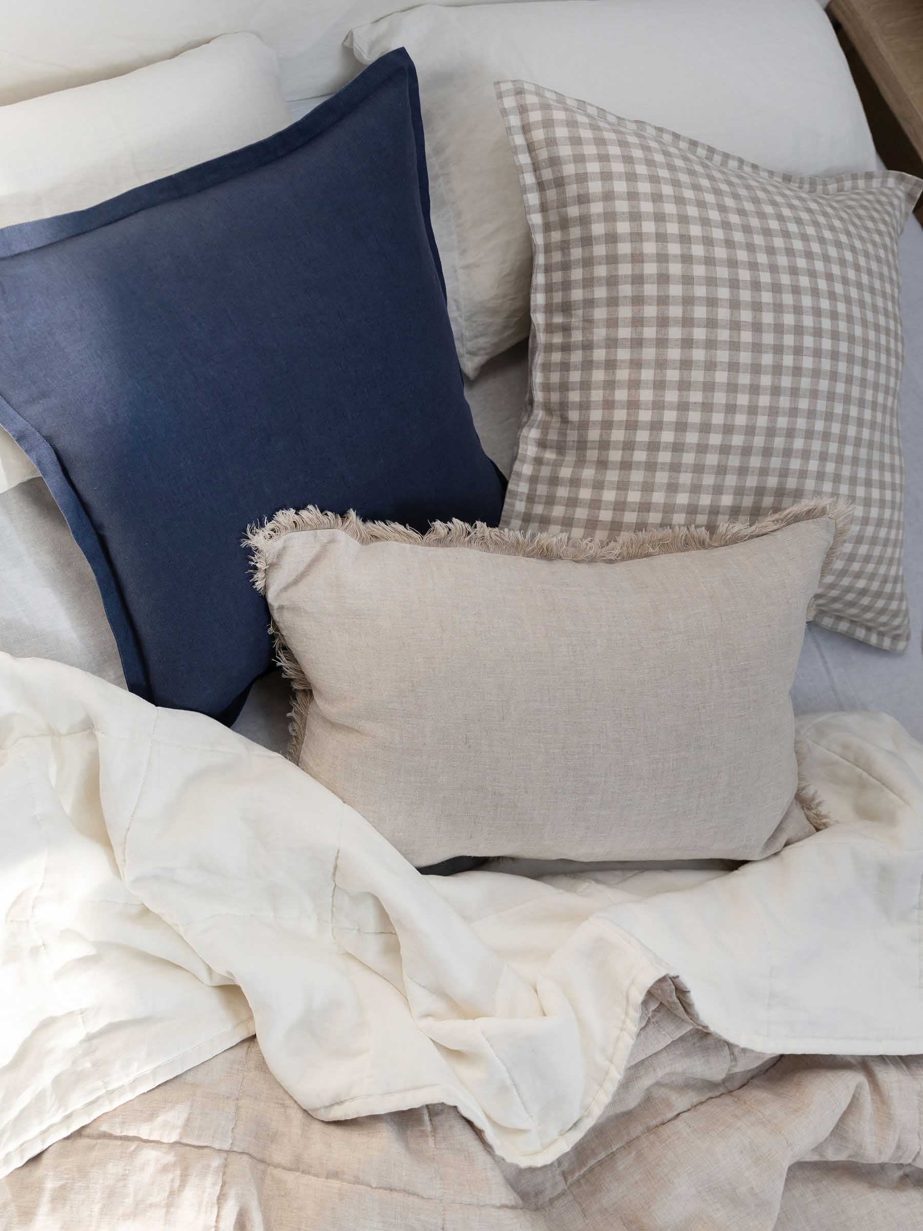 Hudson Linen Cushion Gingham