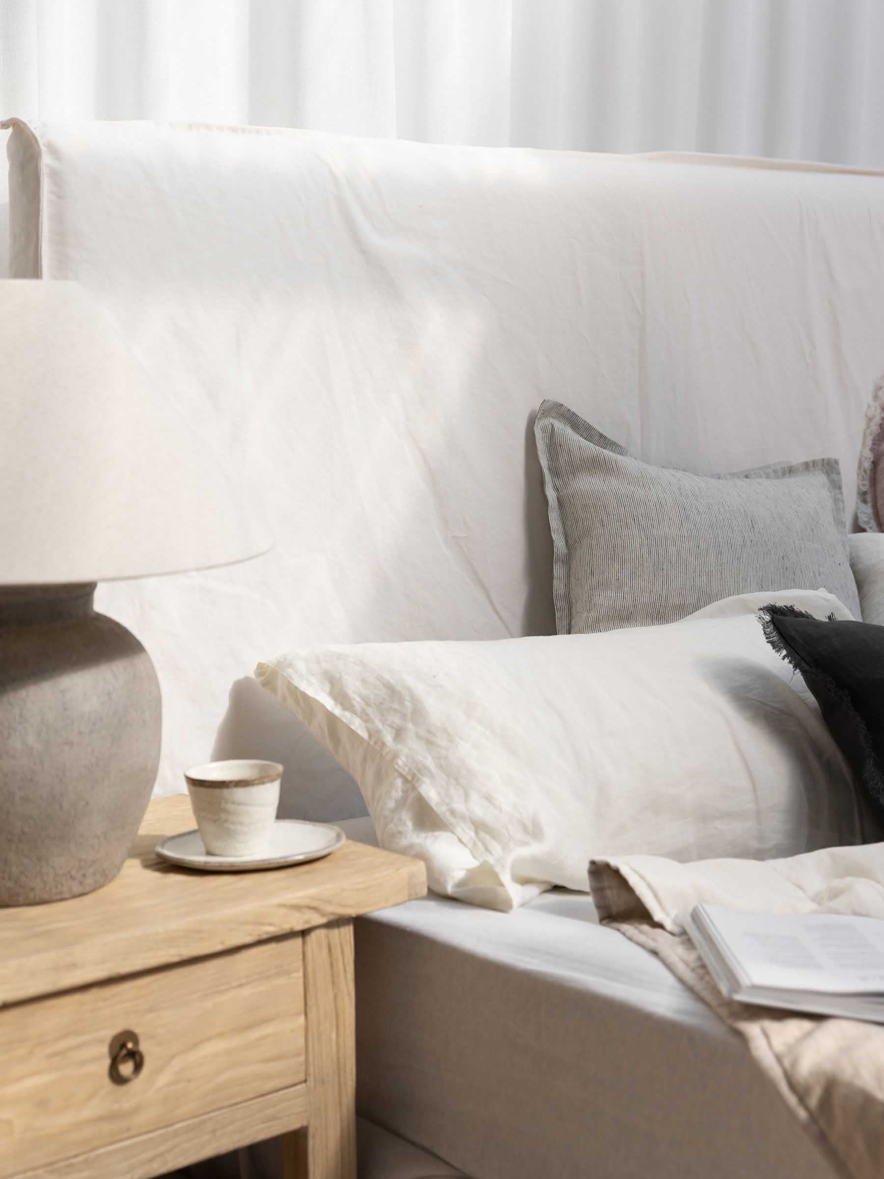 Hudson Linen Cushion Pinstripe