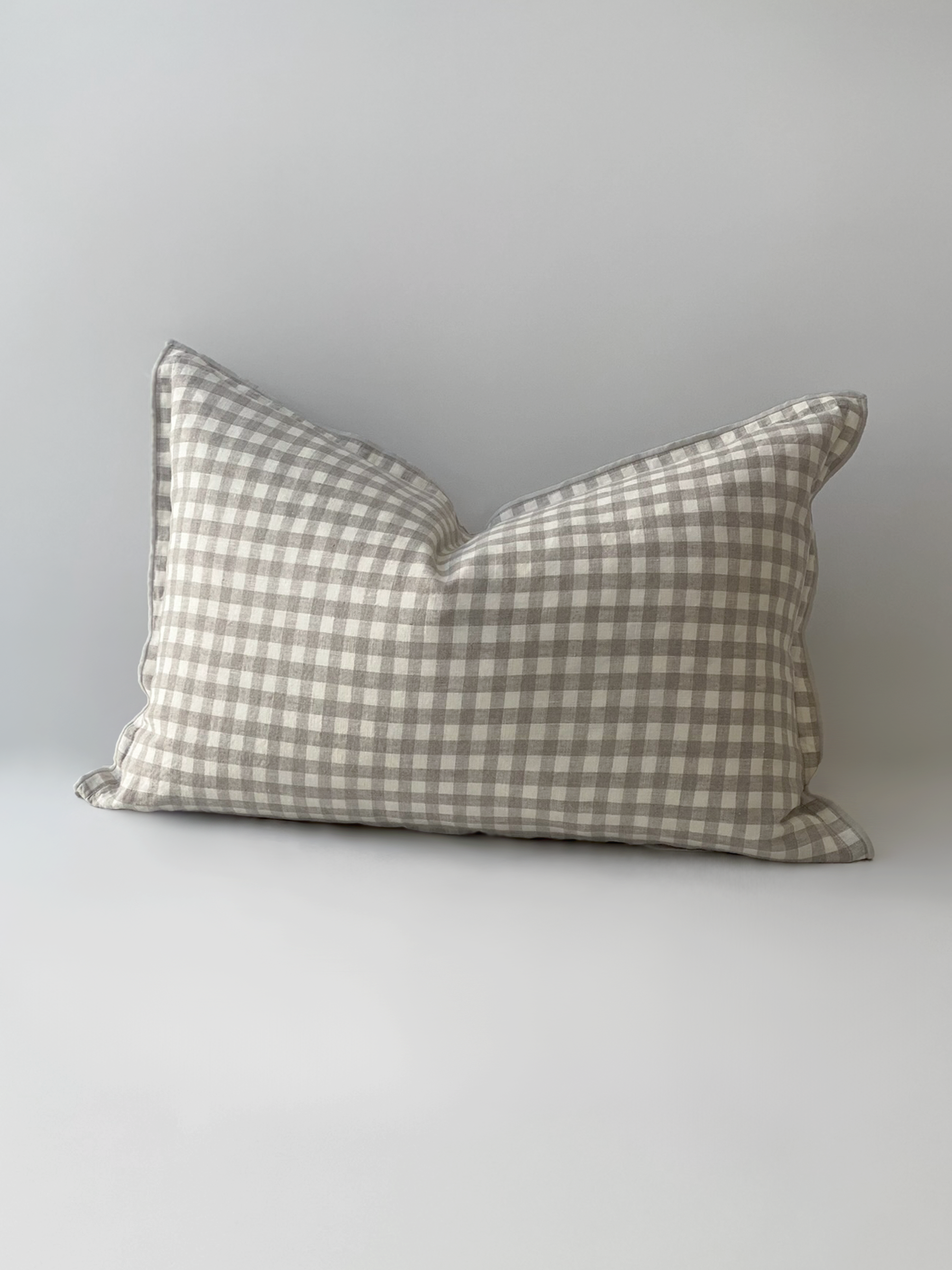 Lucas Lumbar Linen Cushion Gingham