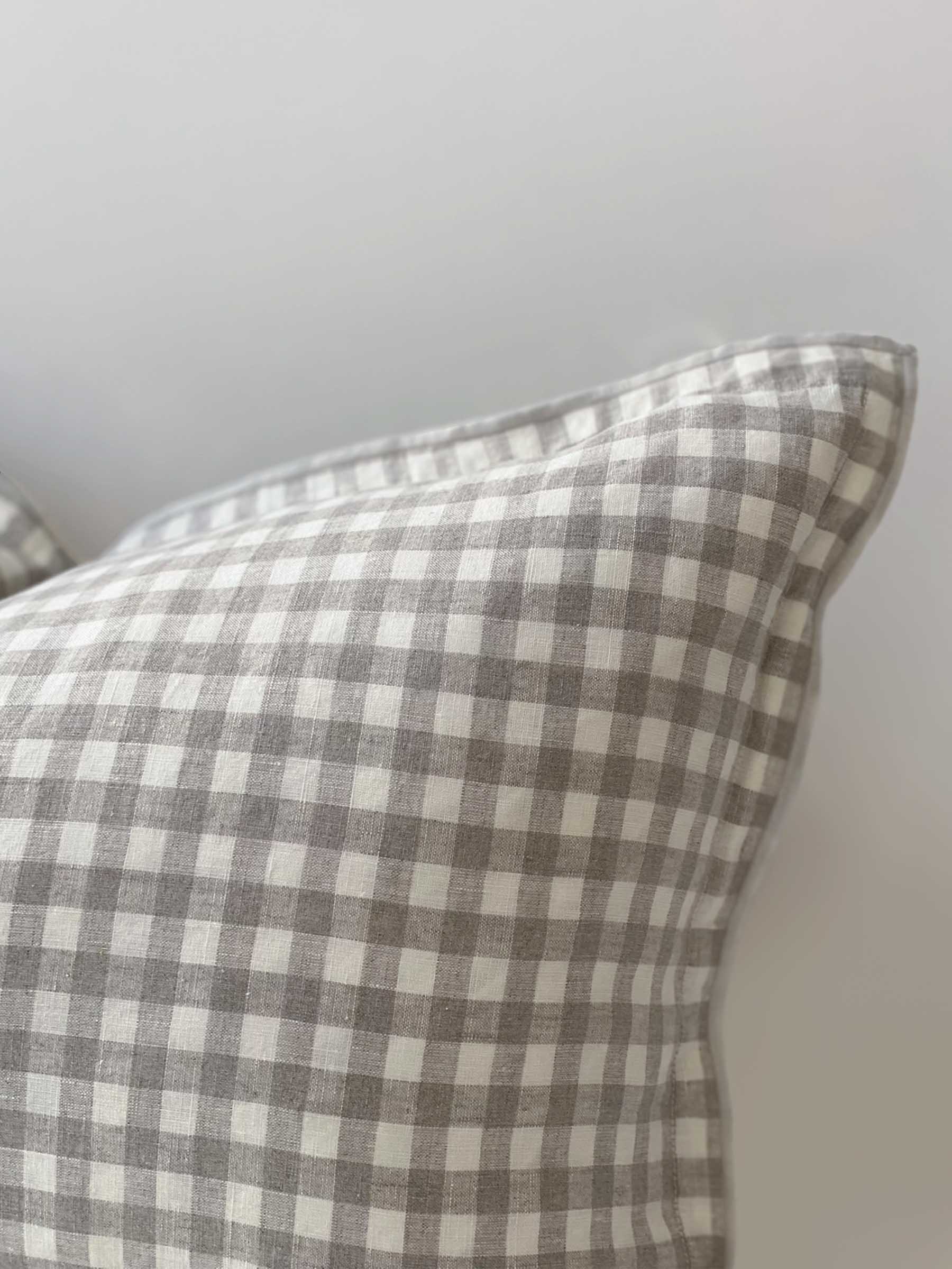 Lucas Lumbar Linen Cushion Gingham
