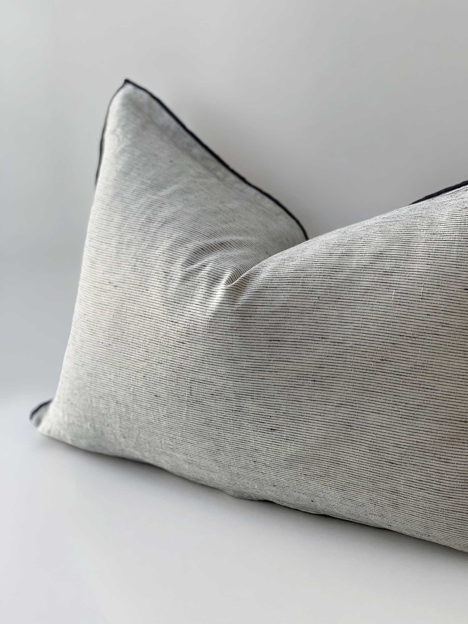 Lucas Lumbar Linen Cushion Pinstripe