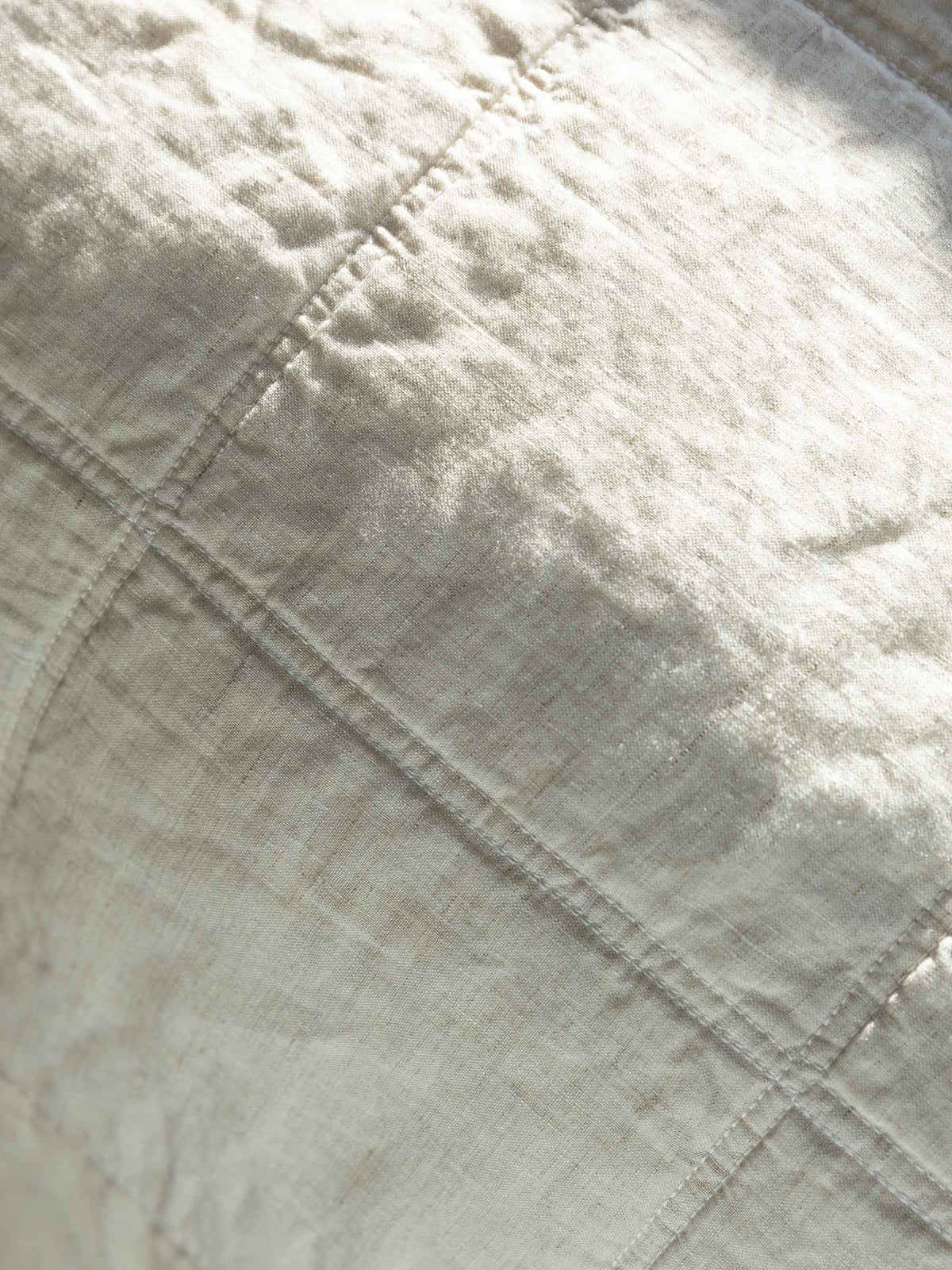 Margot Double Sided Linen Quilt Natural / Ivory with Bamboo Fill | PRE ORDER