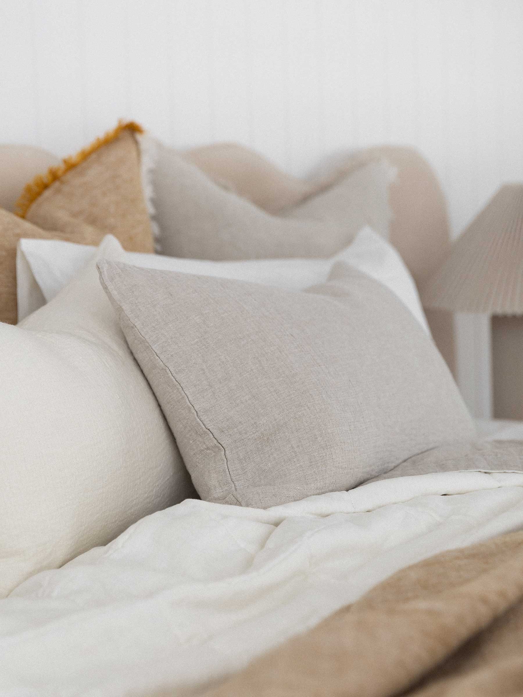 Oliver Heavy Linen Lumbar Cushion Natural
