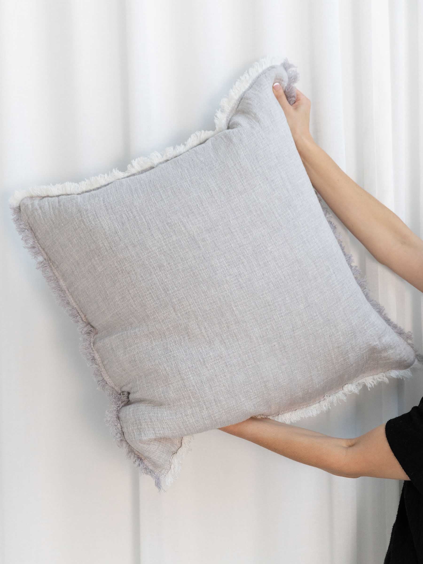 Oliver Heavy Linen Cushion Grey