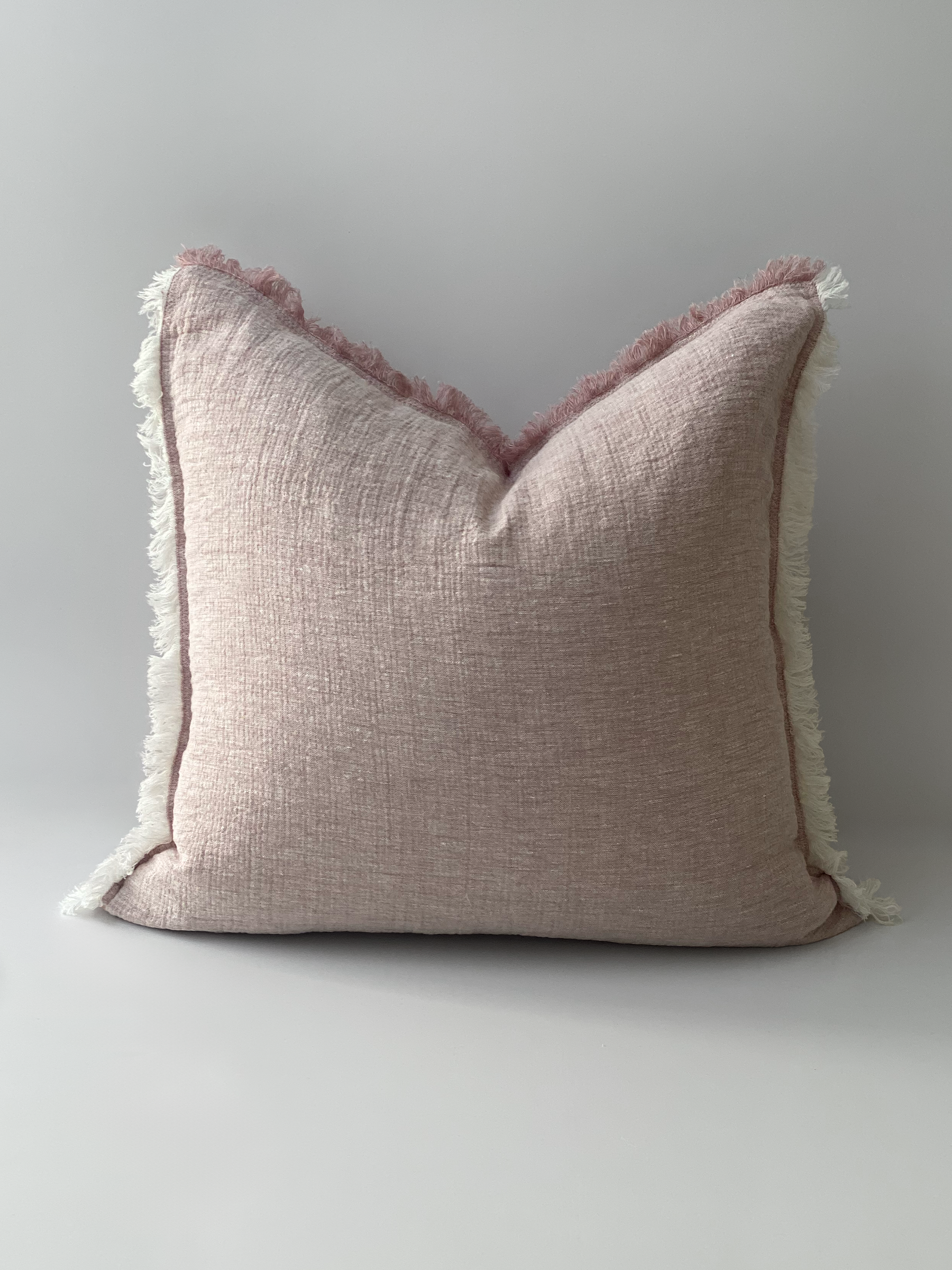 Oliver Heavy Linen Cushion Lavender Pink