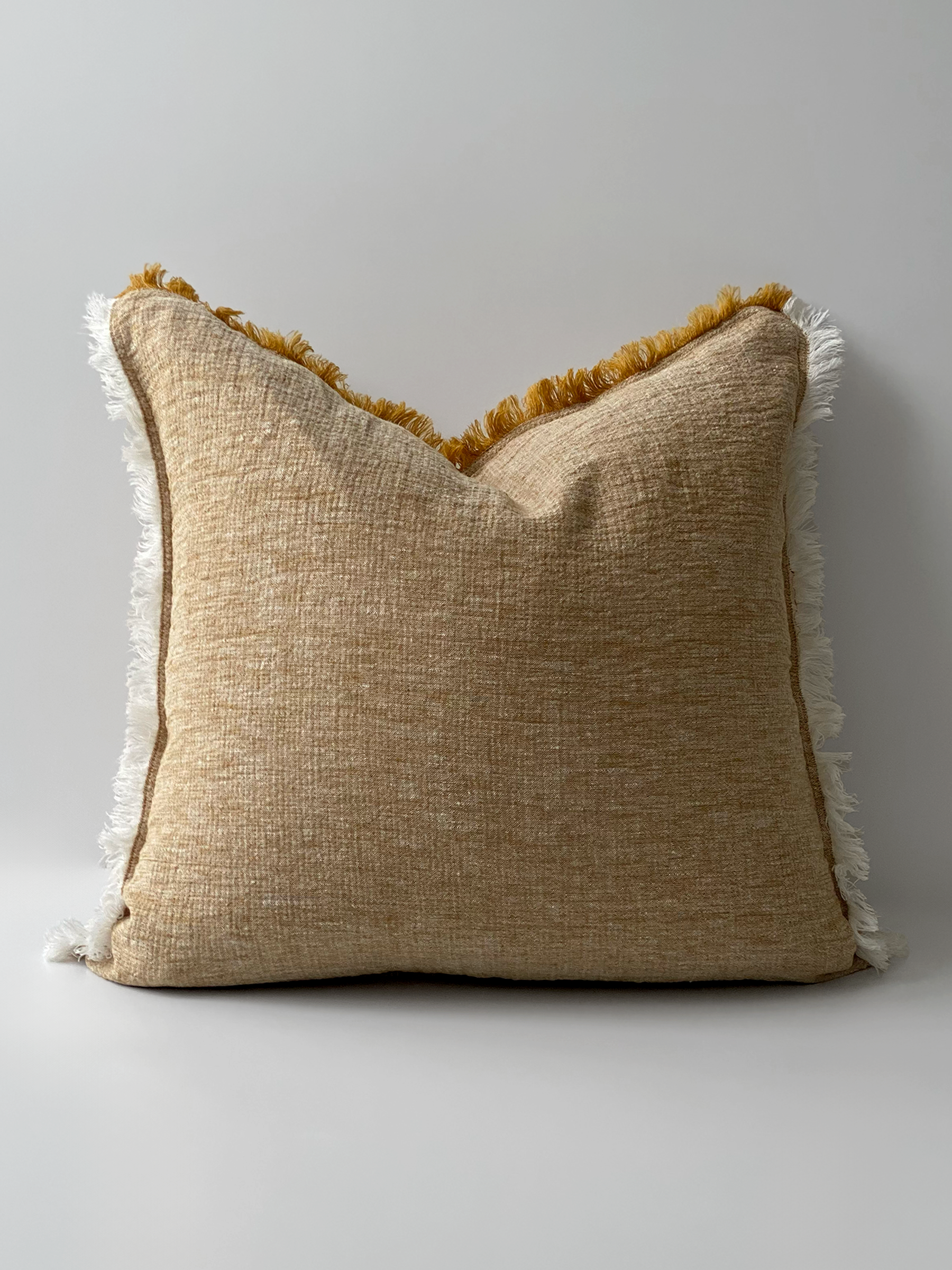 Oliver Heavy Linen Cushion Gold