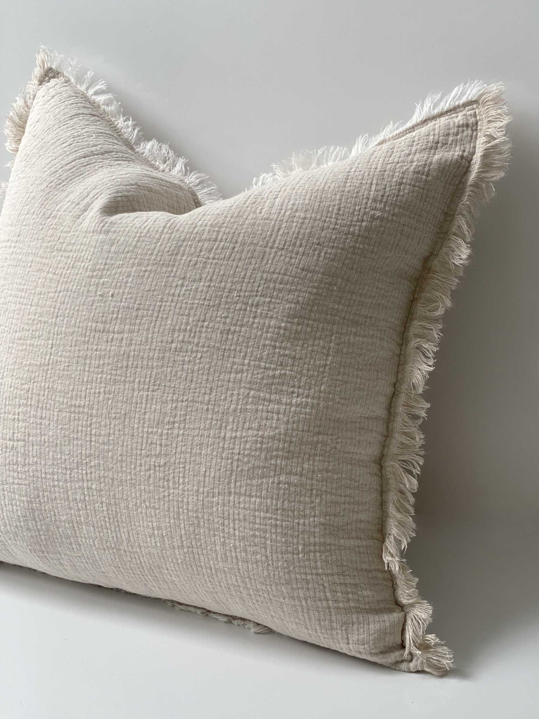 Oliver Heavy Linen Cushion Natural