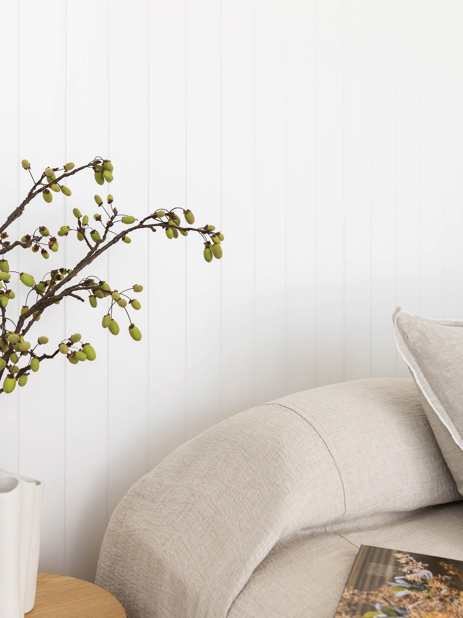 Oliver Heavy Linen Grand Bed Cover Natural