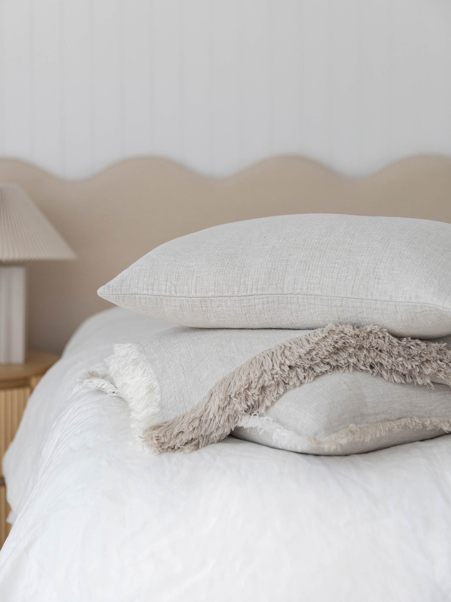 Oliver Heavy Linen Lumbar Cushion Natural