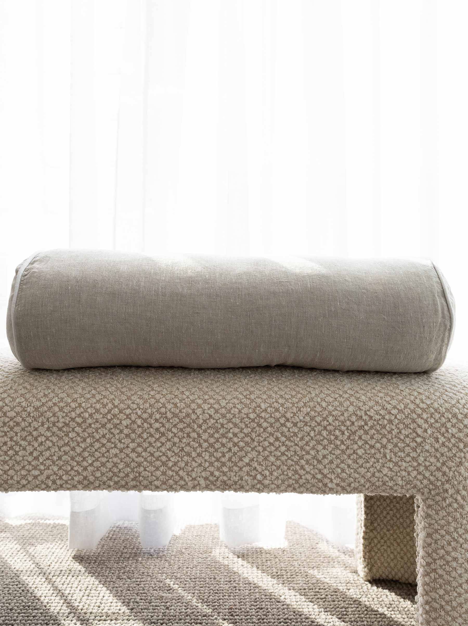 Piper Linen Bolster Cushion Natural