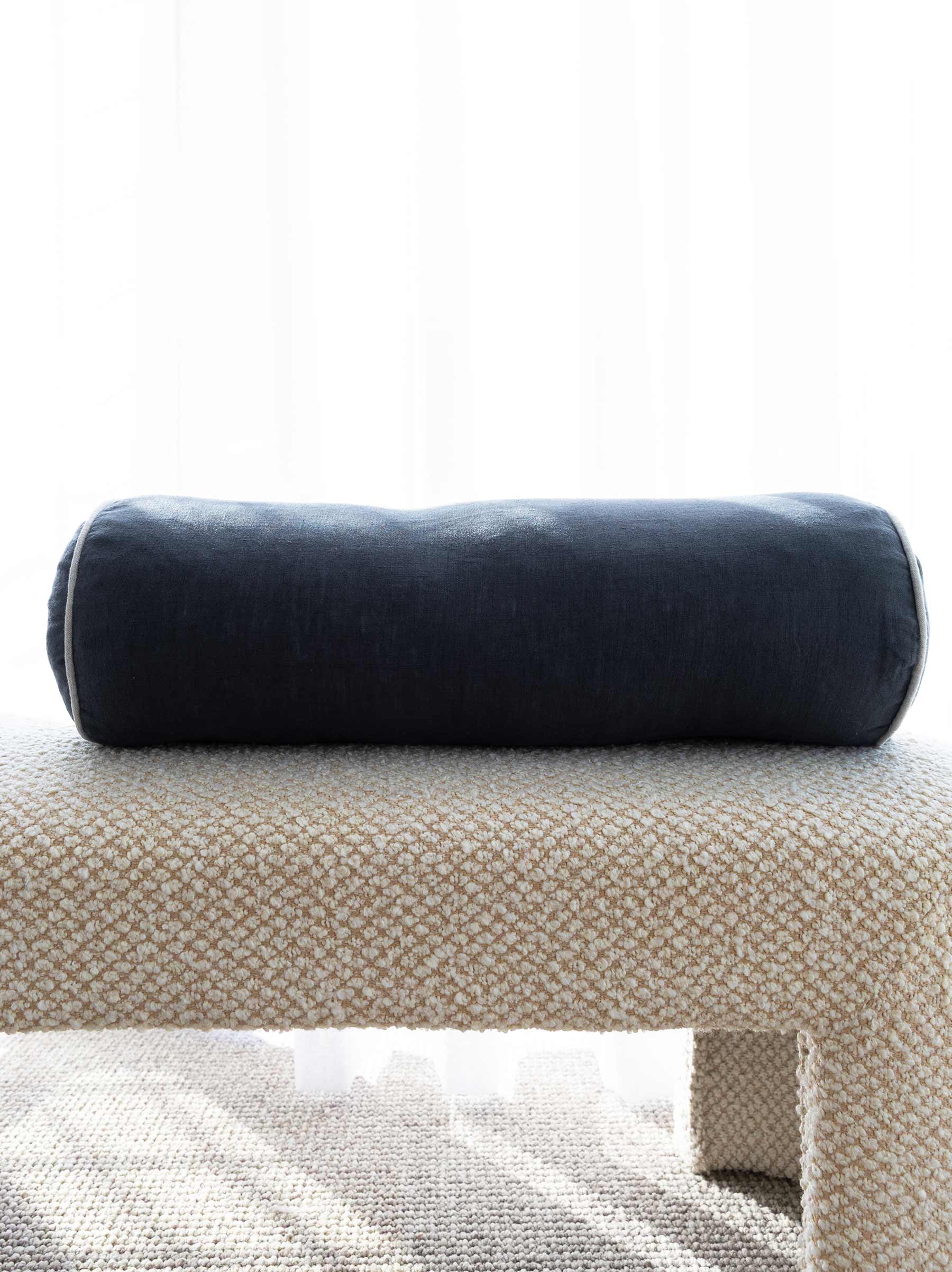Piper Linen Bolster Cushion Pepper