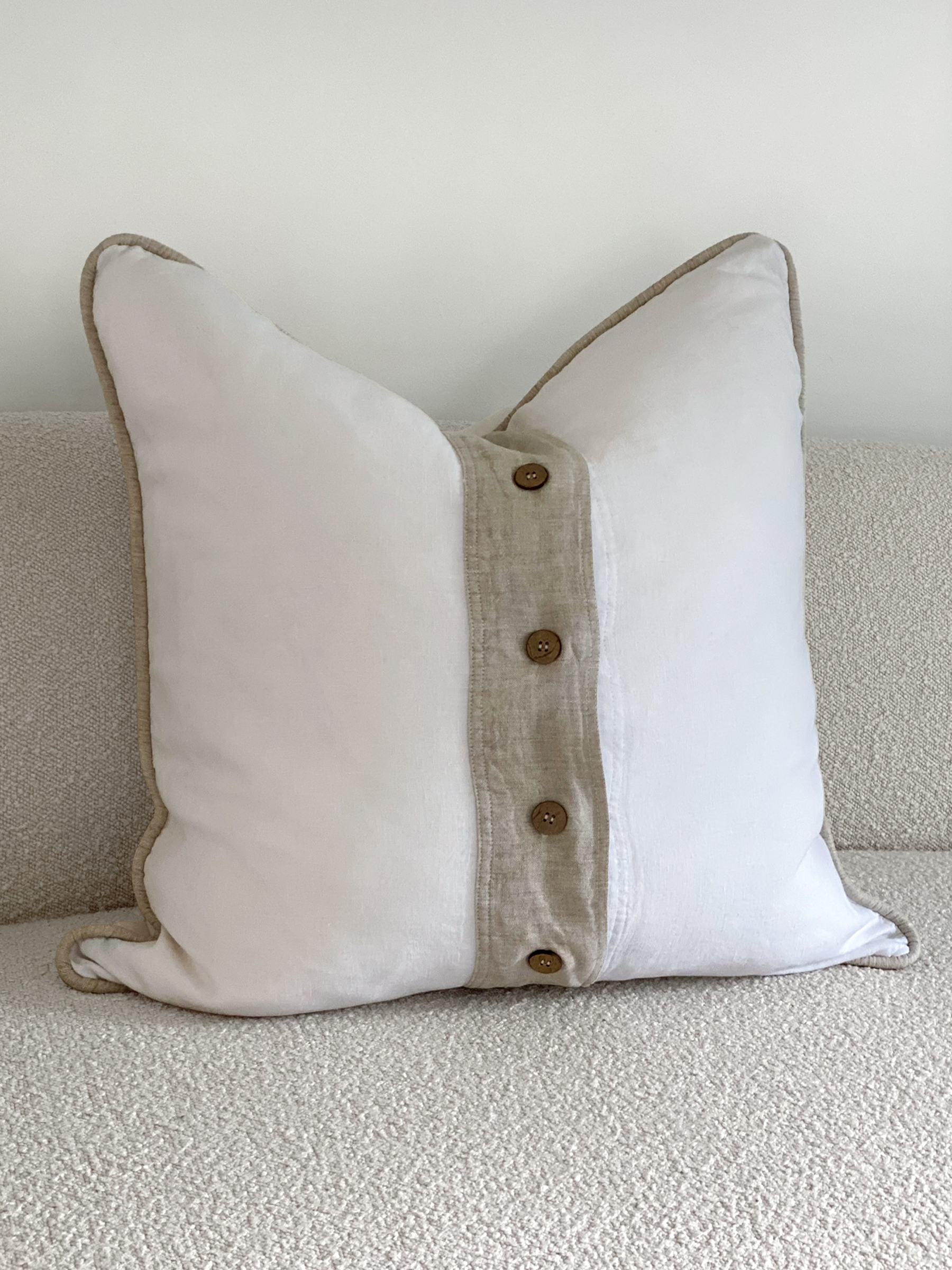 Piper Linen Cushion White