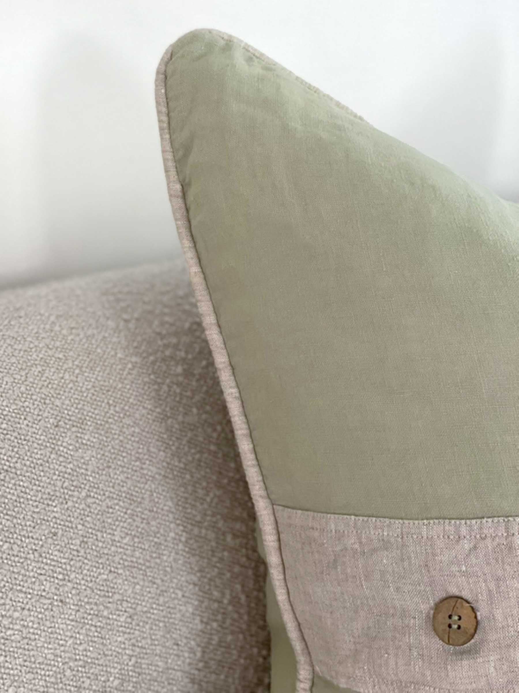 Piper Linen Cushion Gumleaf