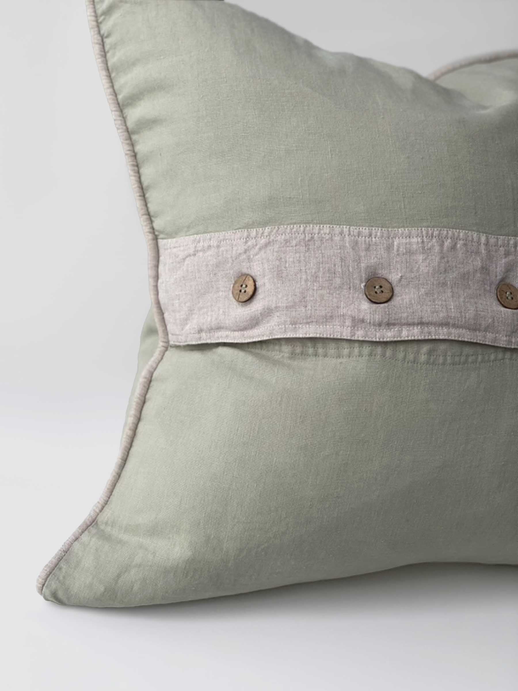 Piper Linen Cushion Gumleaf