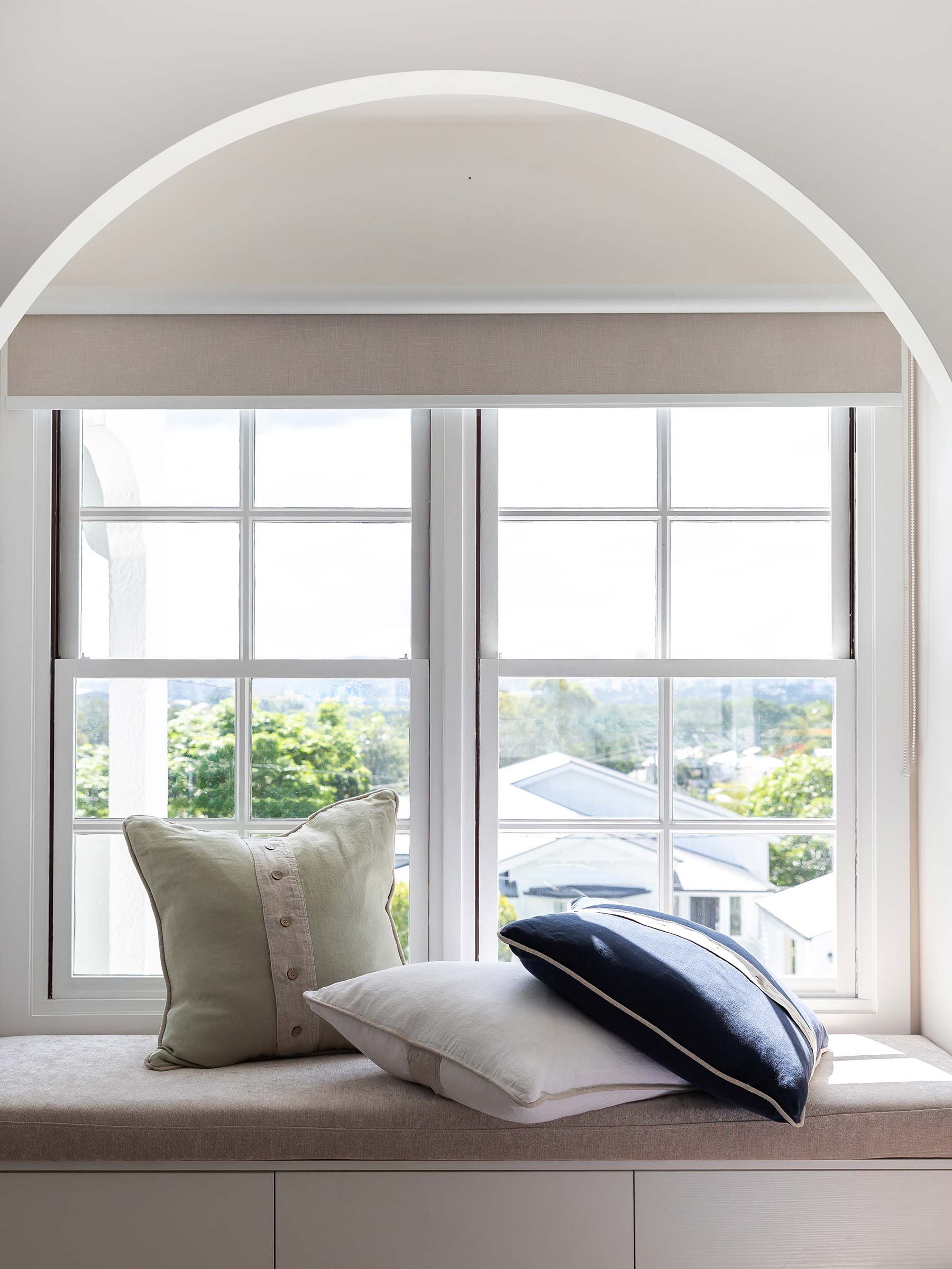 Piper Linen Cushion Navy