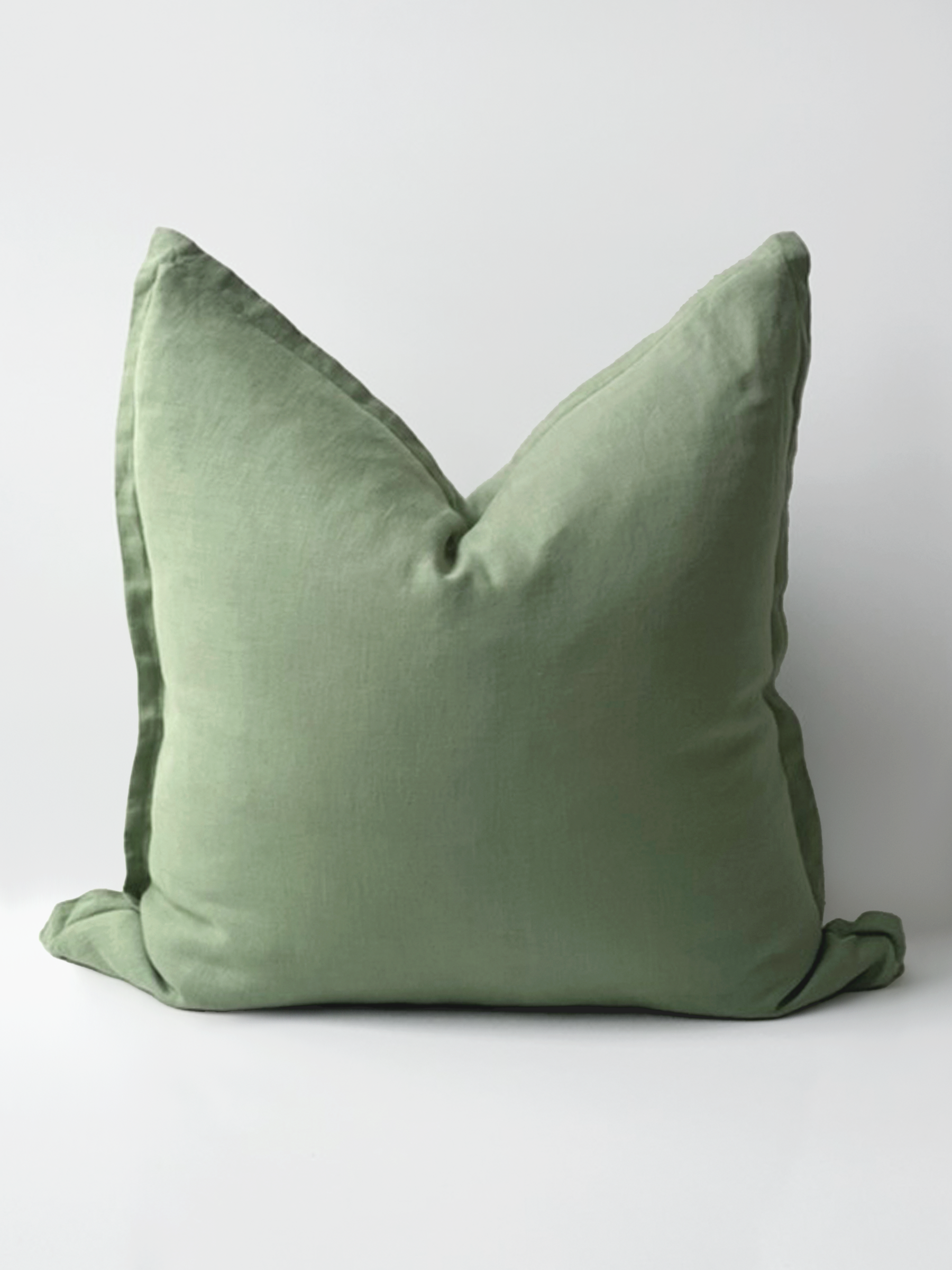 Reversi® Linen Flange Cushion Fern / Basil