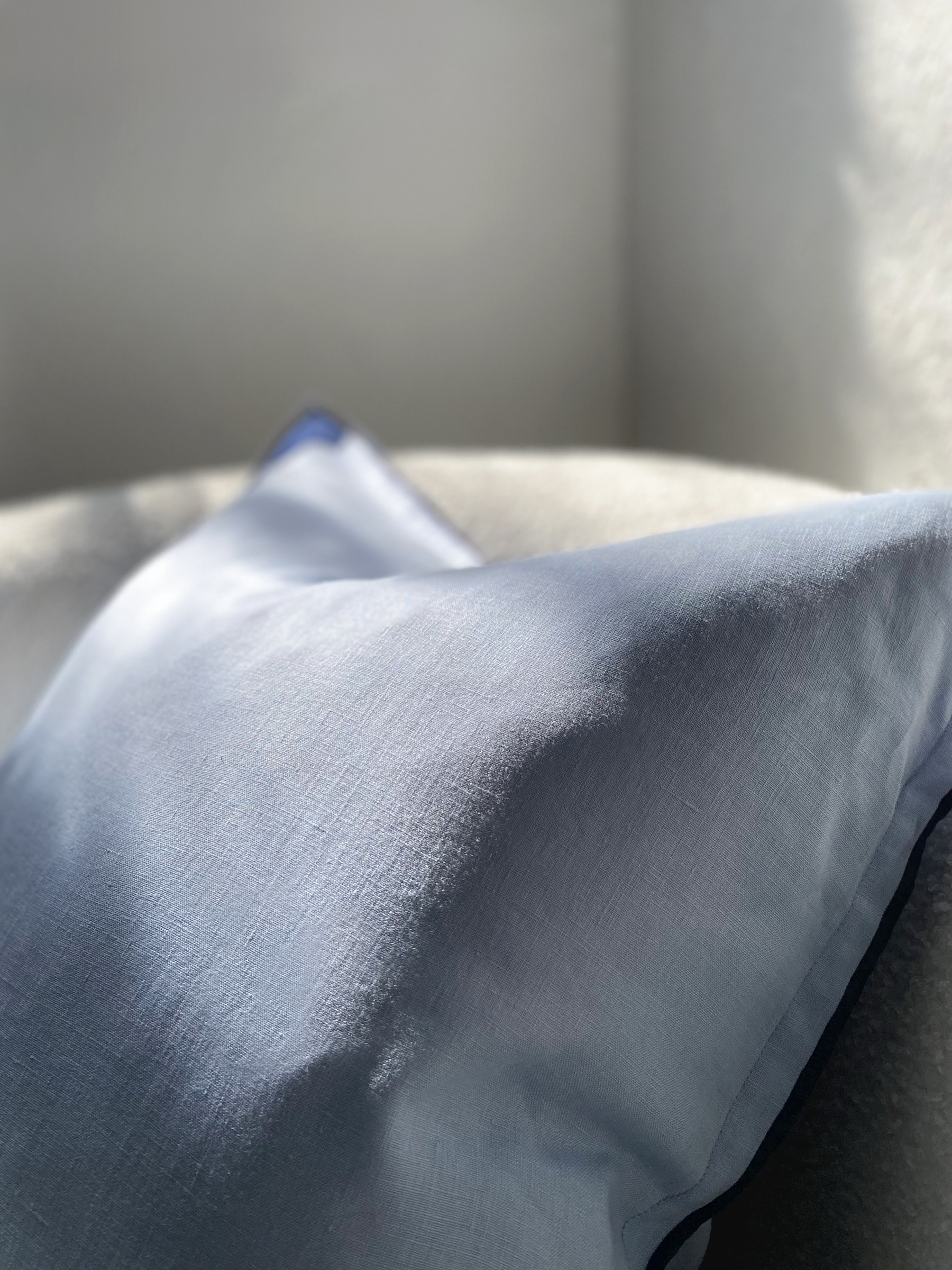 Harlow Linen Cushion Sky