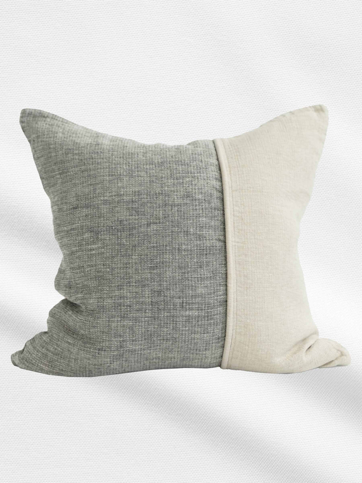 Elliot Heavy Linen Cushion Natural / Charcoal | PRE ORDER