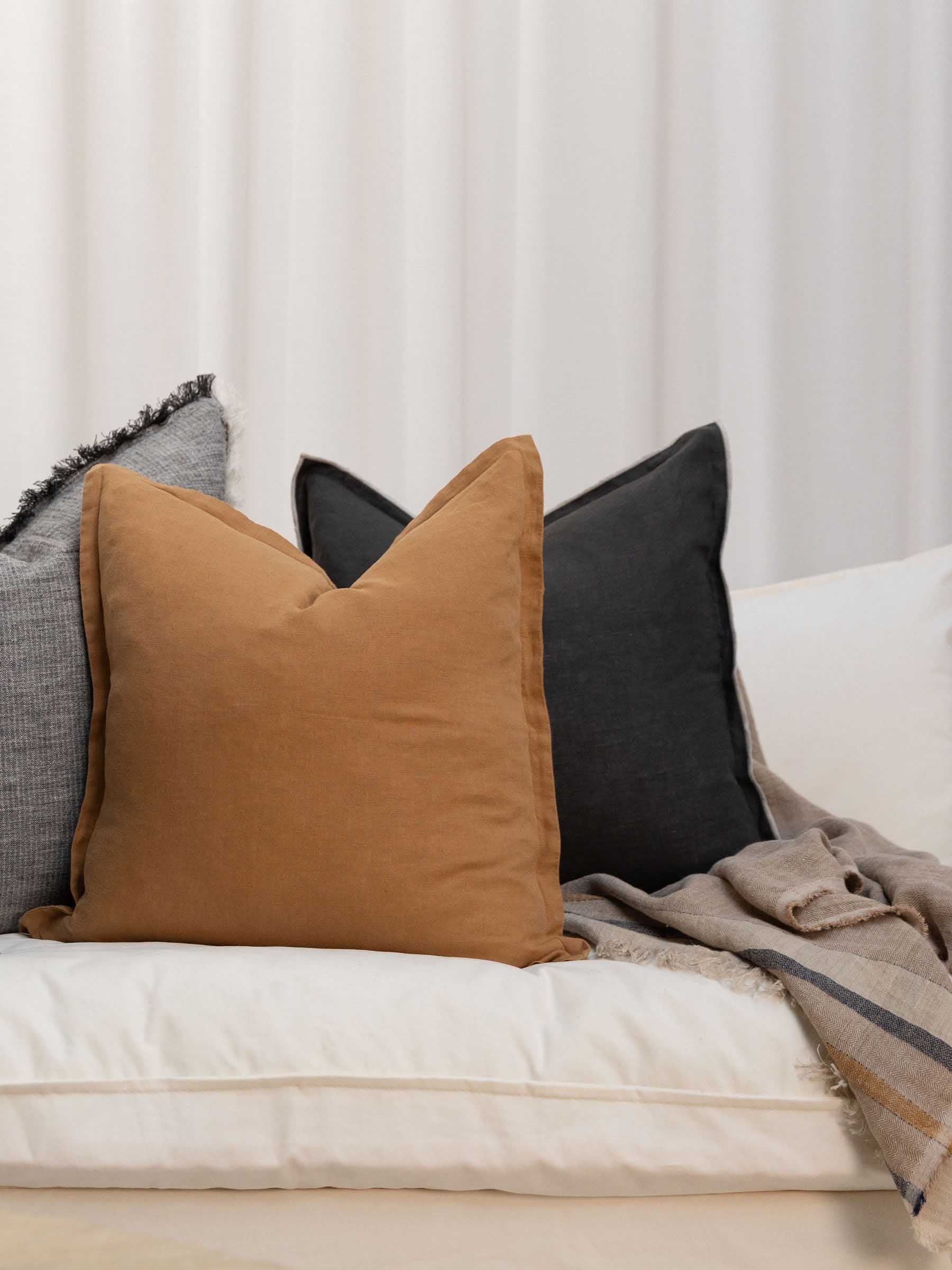 Felix Linen Cushion Butterscotch