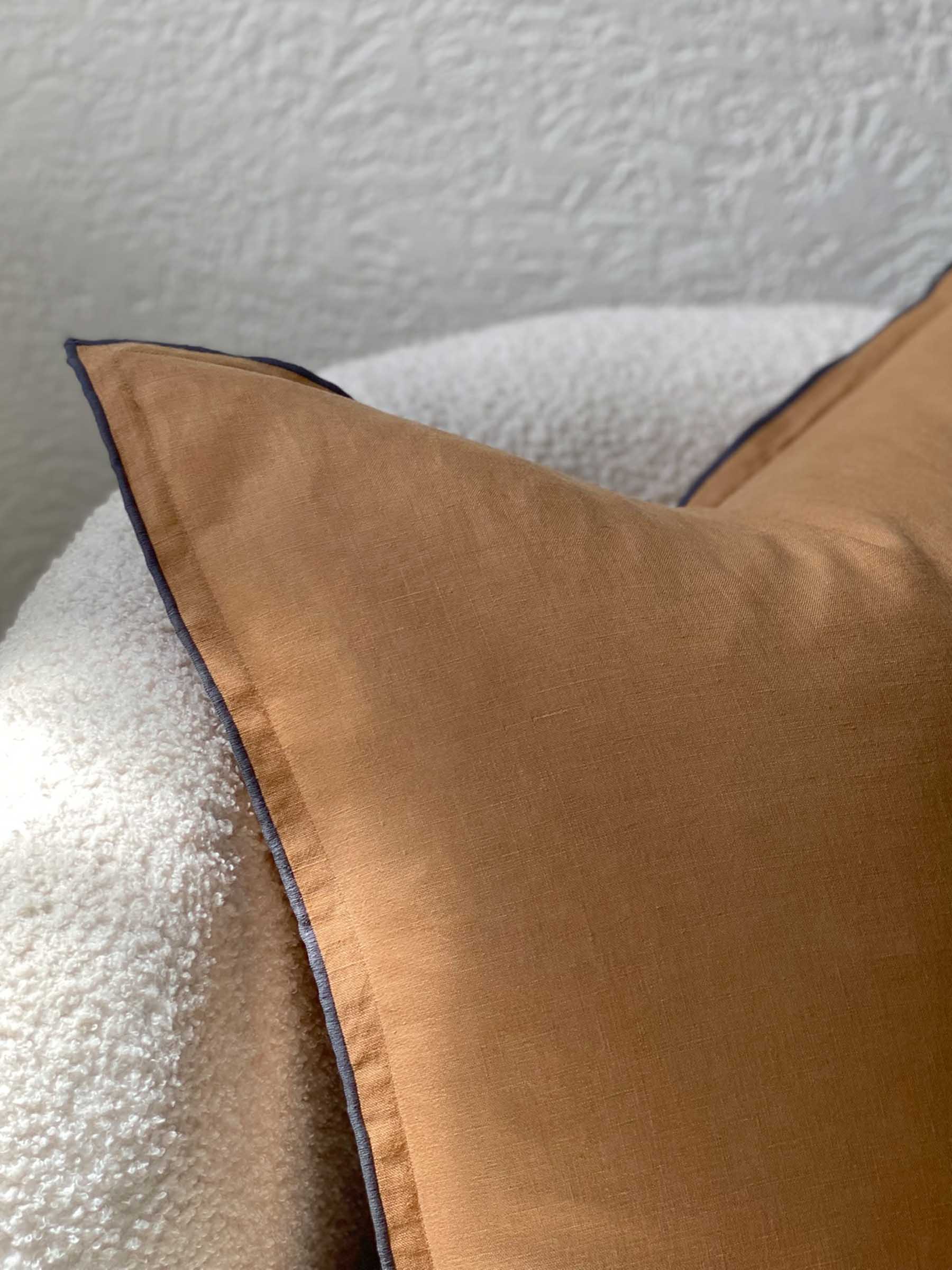 Harlow Linen Cushion Butterscotch