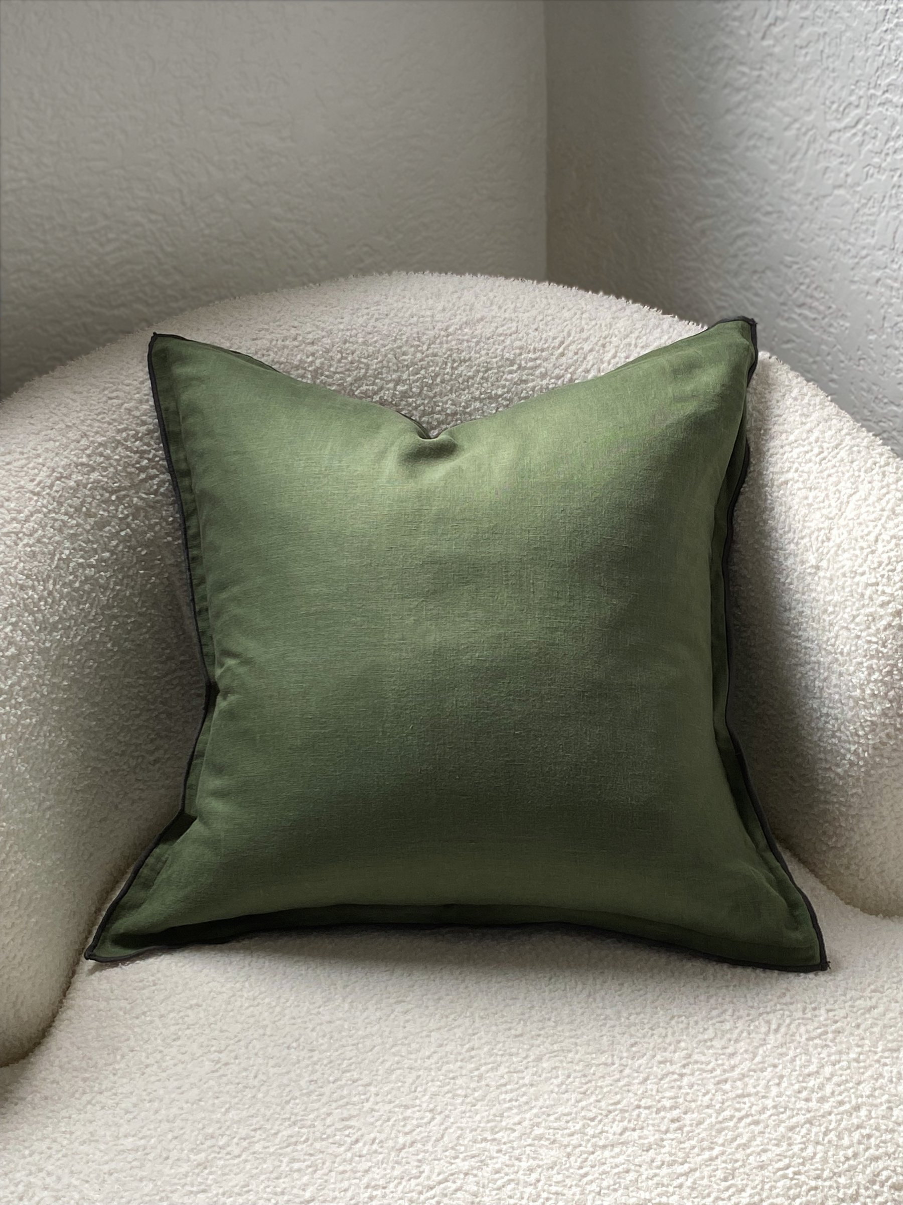 Harlow Linen Cushion Basil