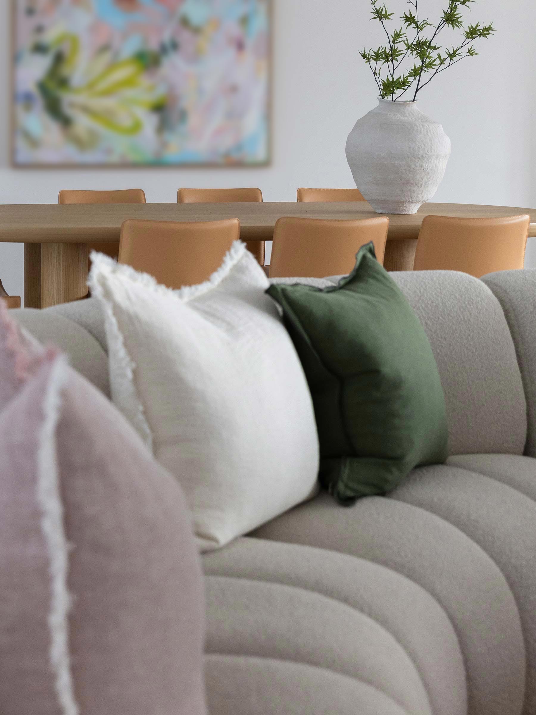 Harlow Linen Cushion Basil