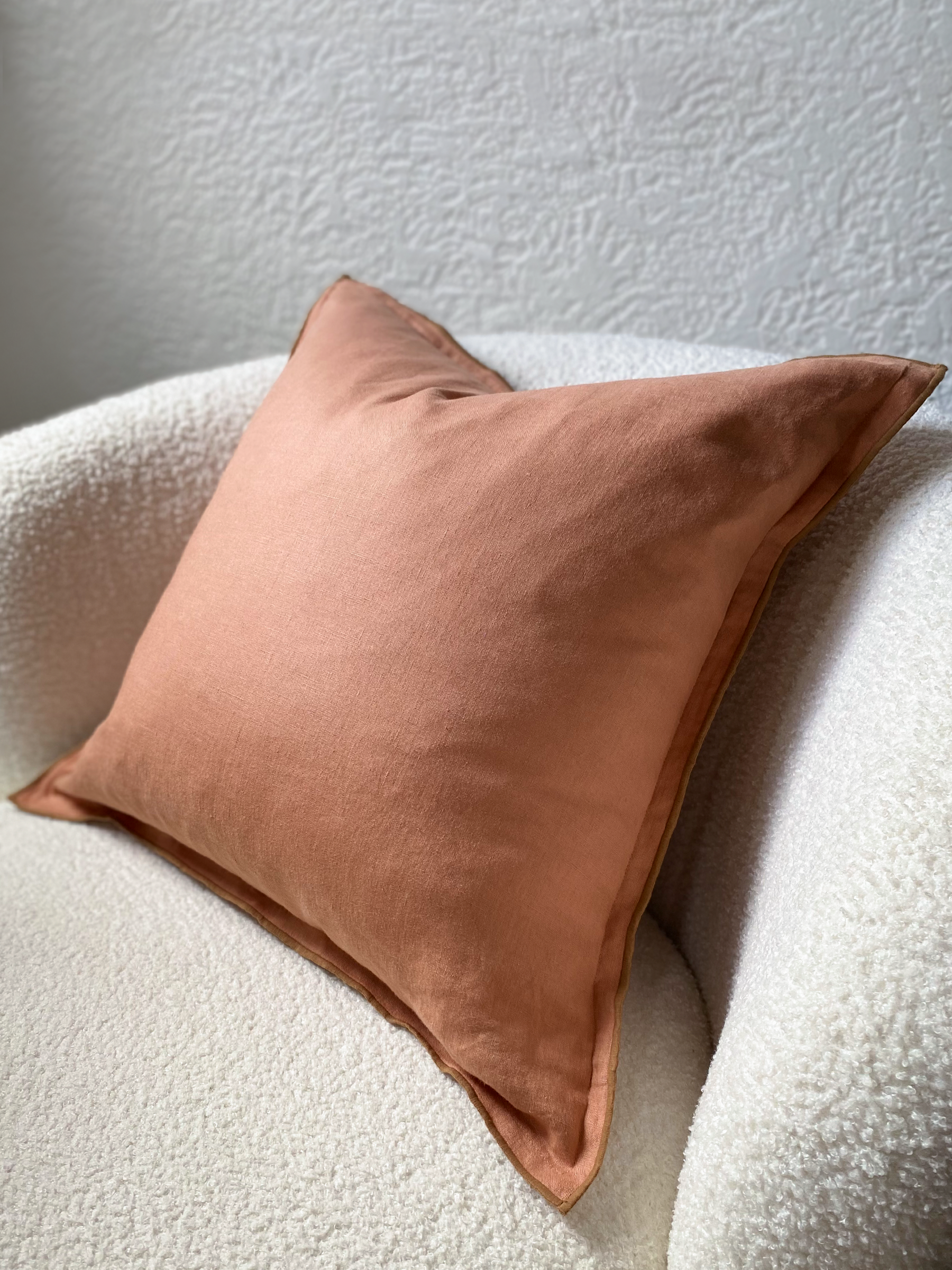 Harlow Linen Cushion Clay